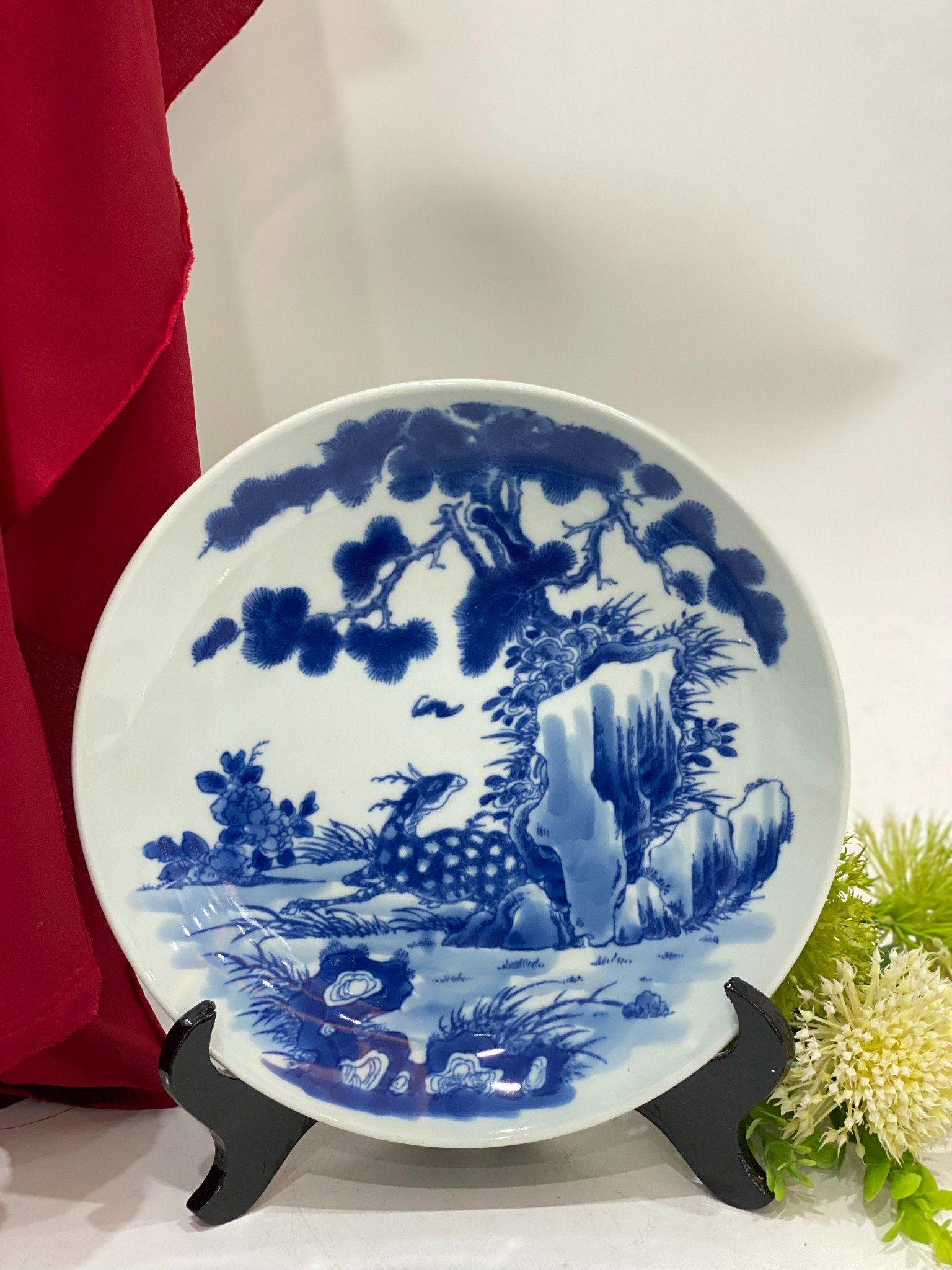 ĐĨA MEN TRÀM VẼ HOẠ TIẾT PHI 22CM