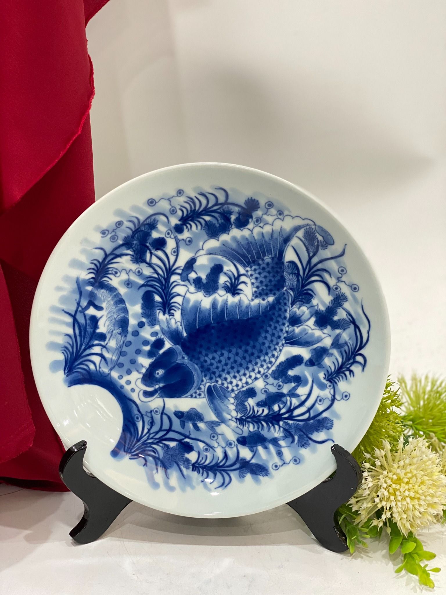 ĐĨA MEN TRÀM VẼ HOẠ TIẾT PHI 22CM