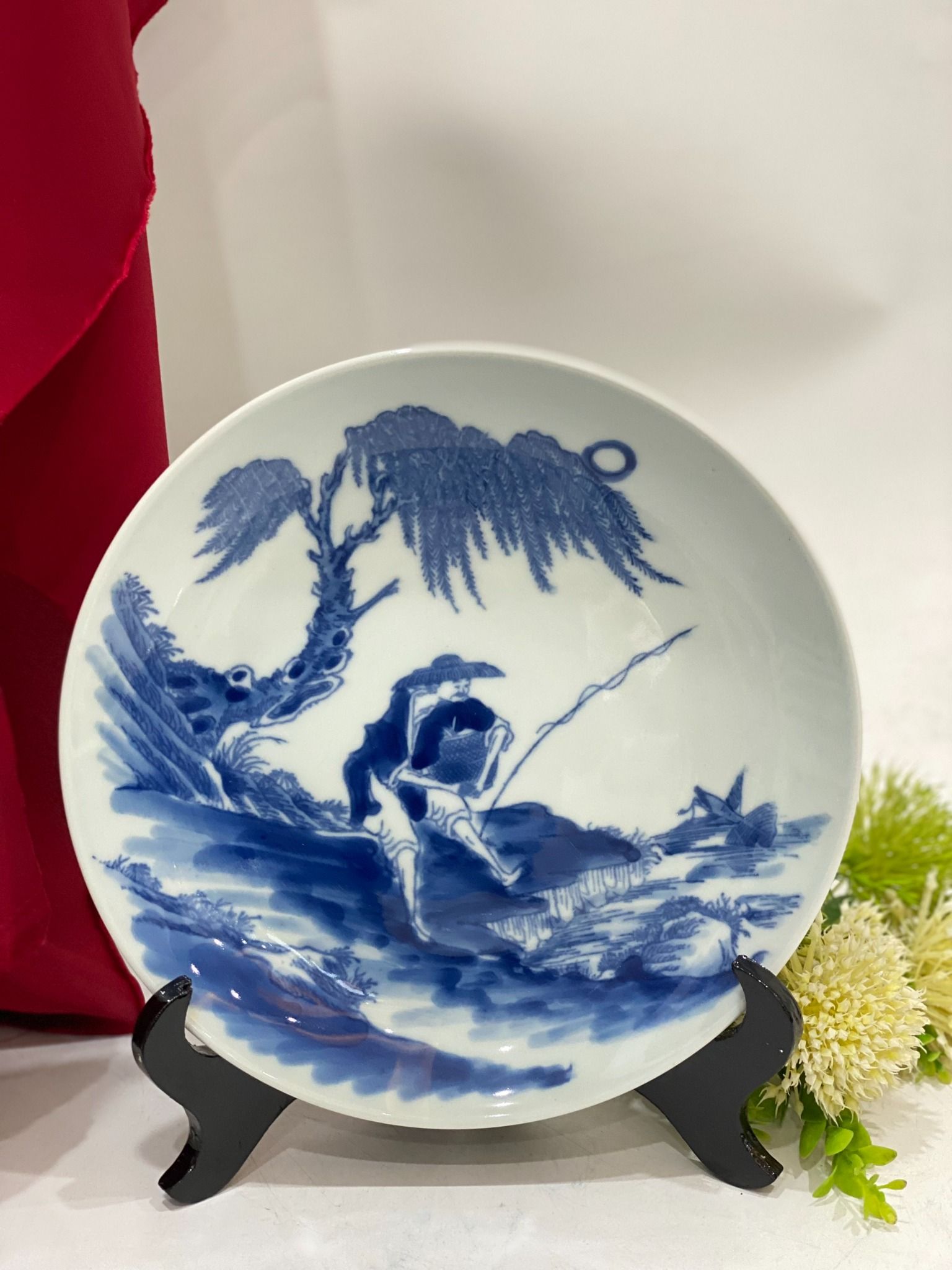 ĐĨA MEN TRÀM VẼ HOẠ TIẾT PHI 22CM