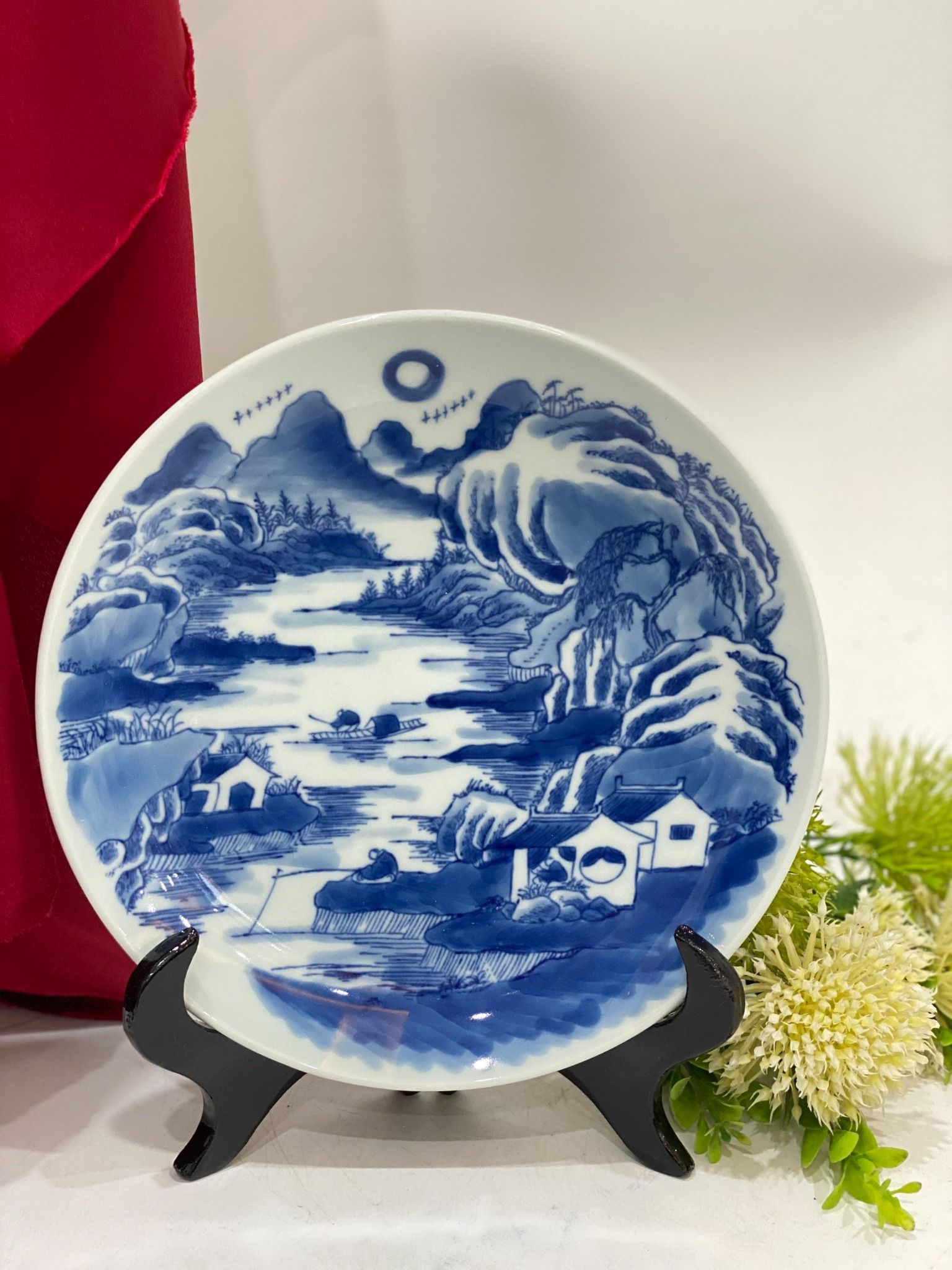 ĐĨA MEN TRÀM VẼ HOẠ TIẾT PHI 20CM