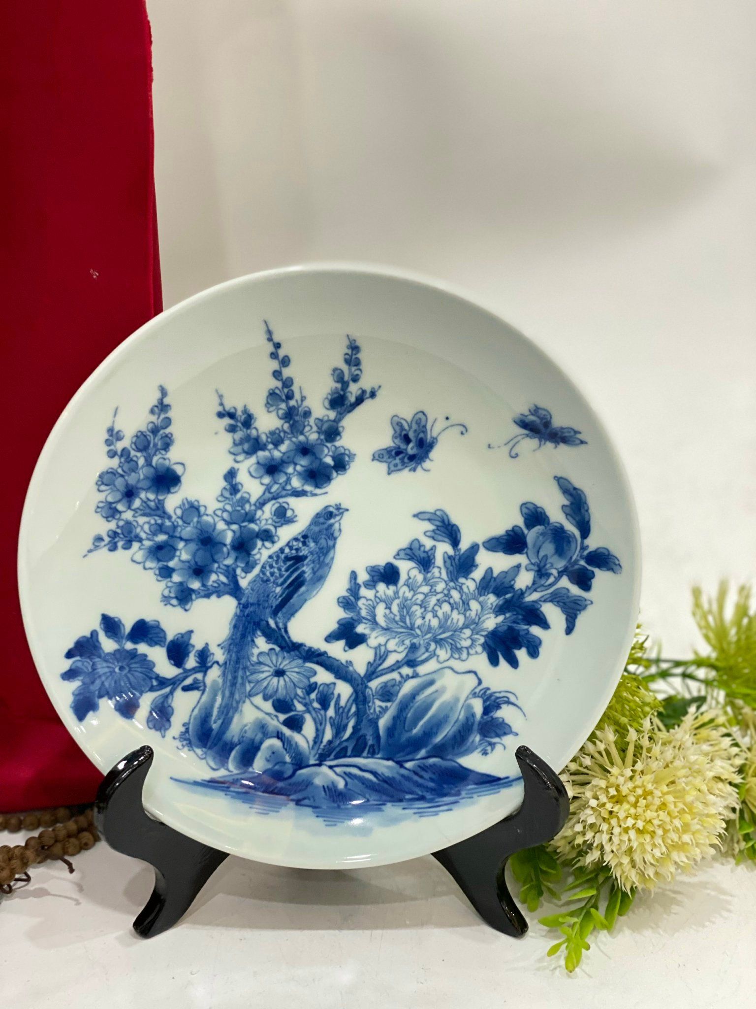 ĐĨA MEN TRÀM VẼ HOẠ TIẾT PHI 20CM