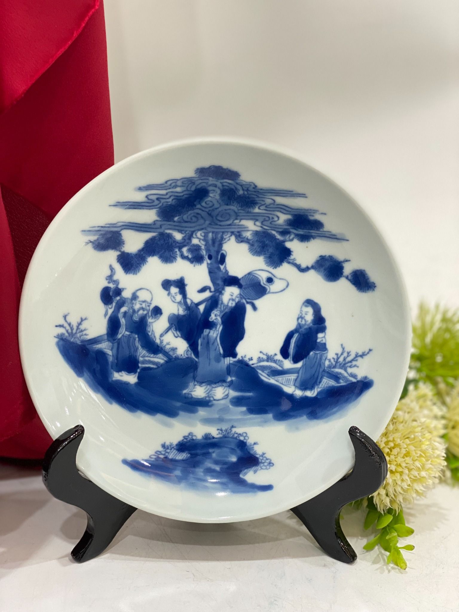 ĐĨA MEN TRÀM VẼ HOẠ TIẾT PHI 18CM