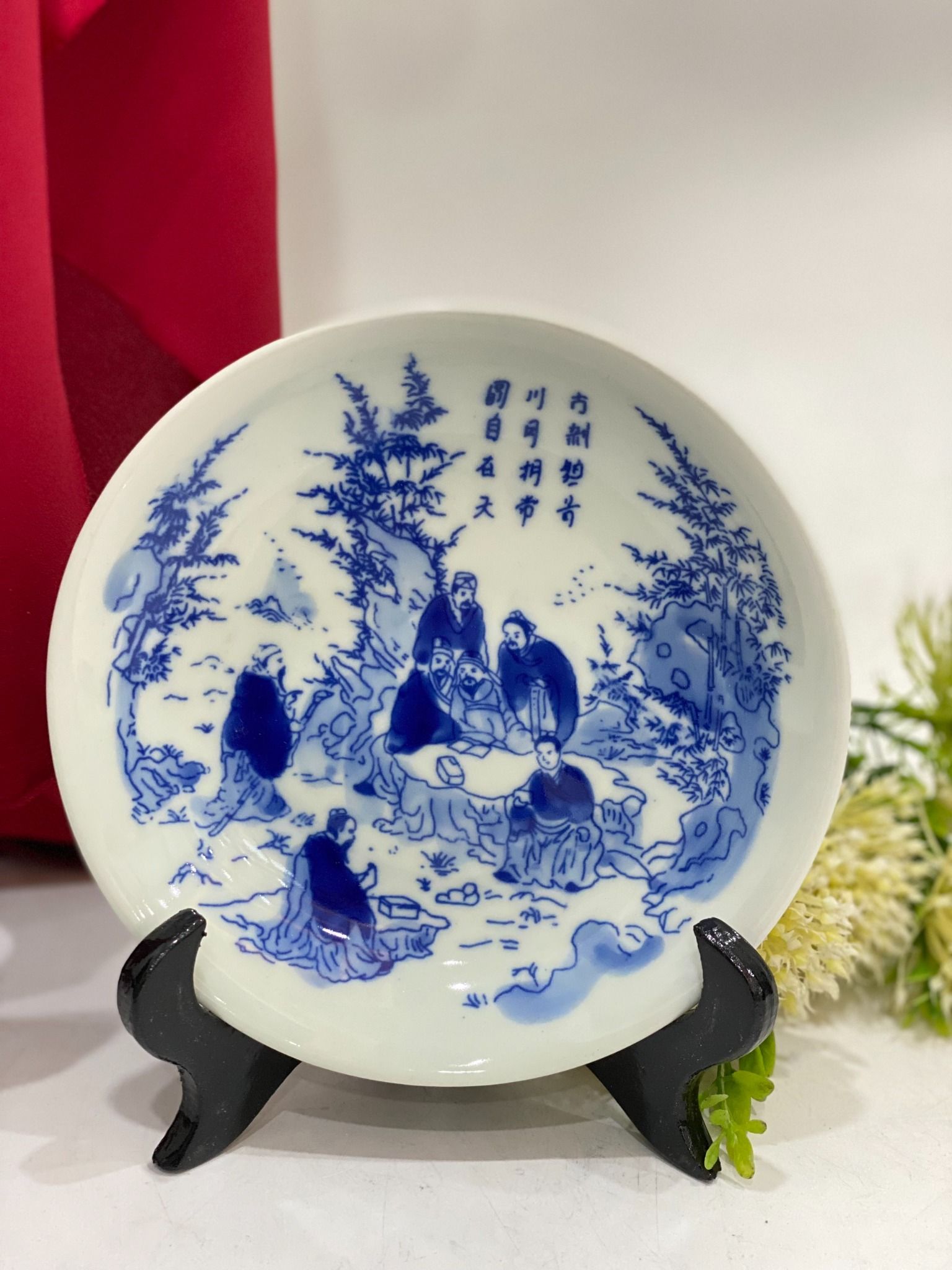 ĐĨA MEN TRÀM VẼ HOẠ TIẾT PHI 16CM