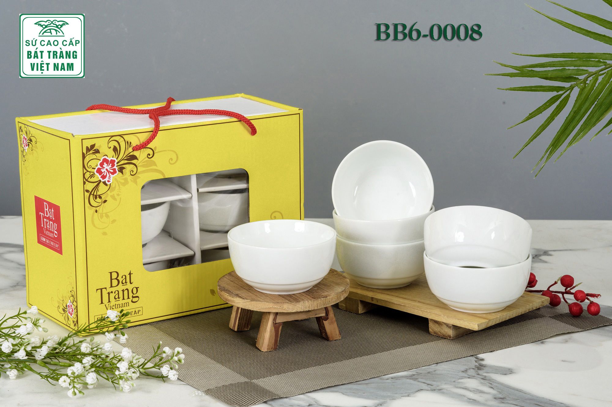 Bộ bát ăn Bát Tràng gồm 10 chiếc