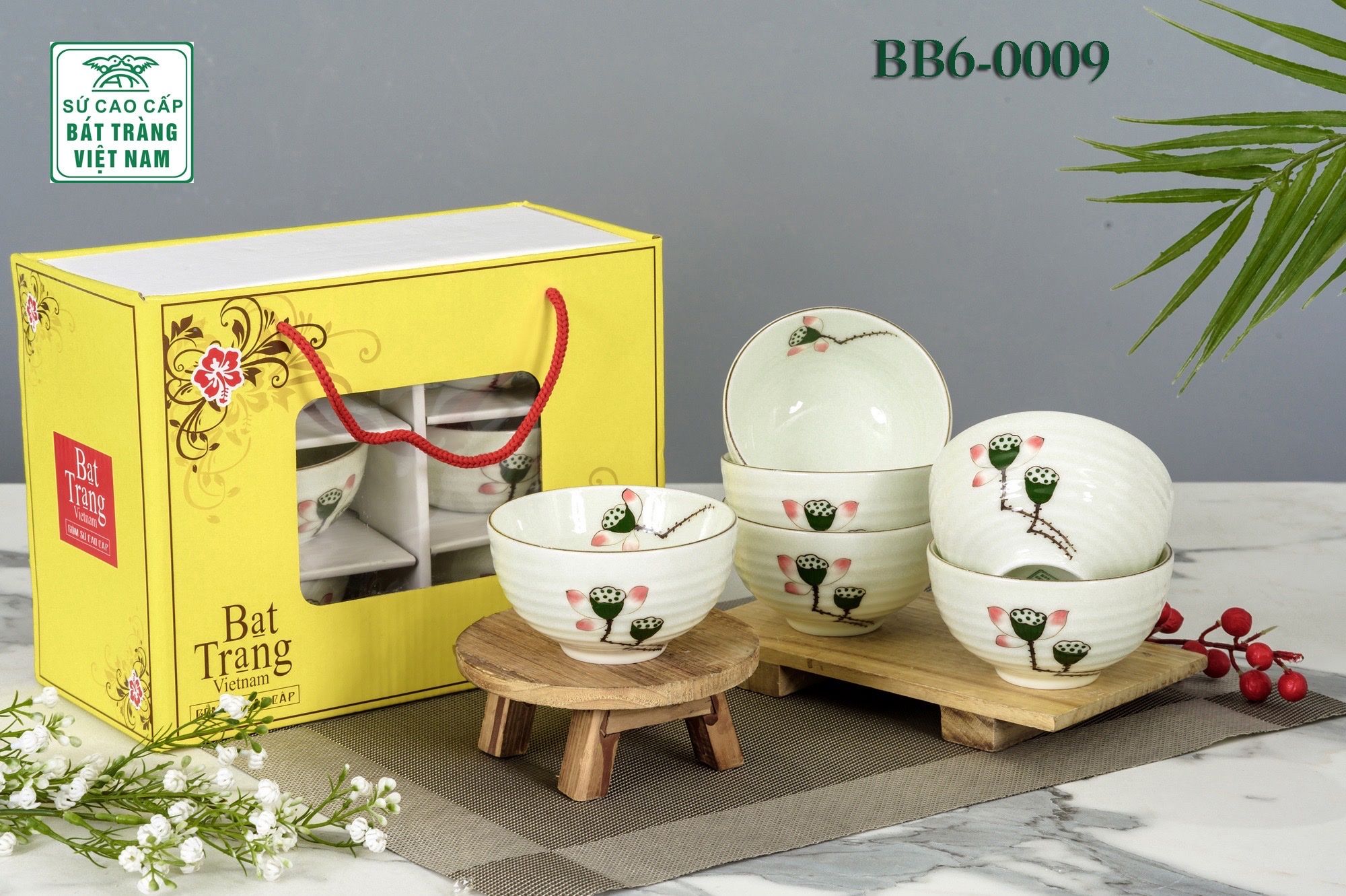 Bộ bát ăn Bát Tràng gồm 10 chiếc