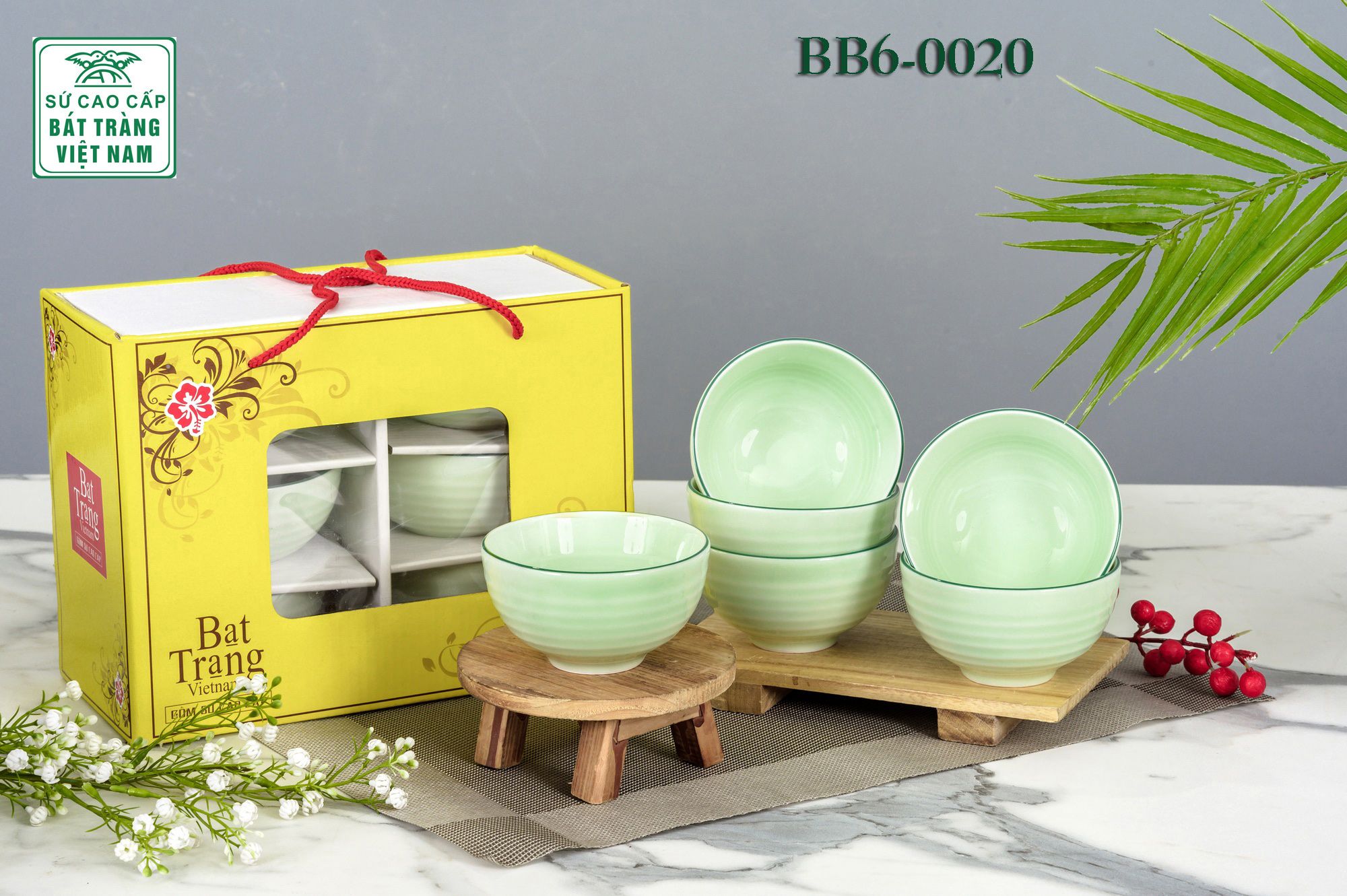Bộ bát ăn Bát Tràng gồm 10 chiếc