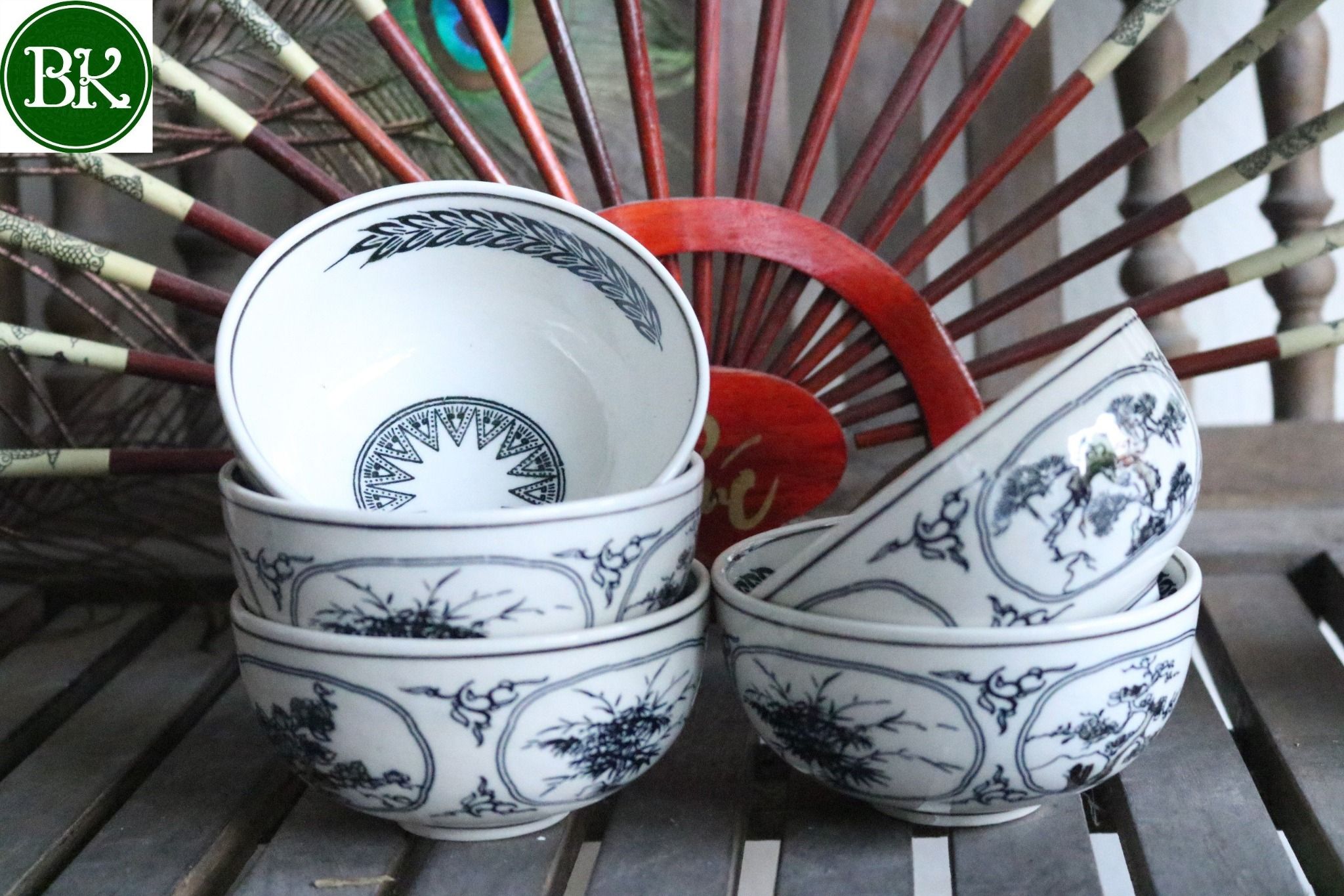 BÁT TỨ CẢNH BÁT TRÀNG (BỘ 10 BÁT)
