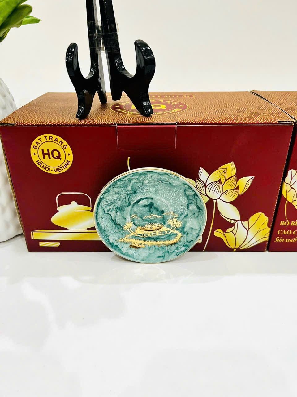 BỘ ẤM CHÉN MEN VÂN ĐÁ XANH LÀNG QUÊ VIỆT NAM (DT 500ML)