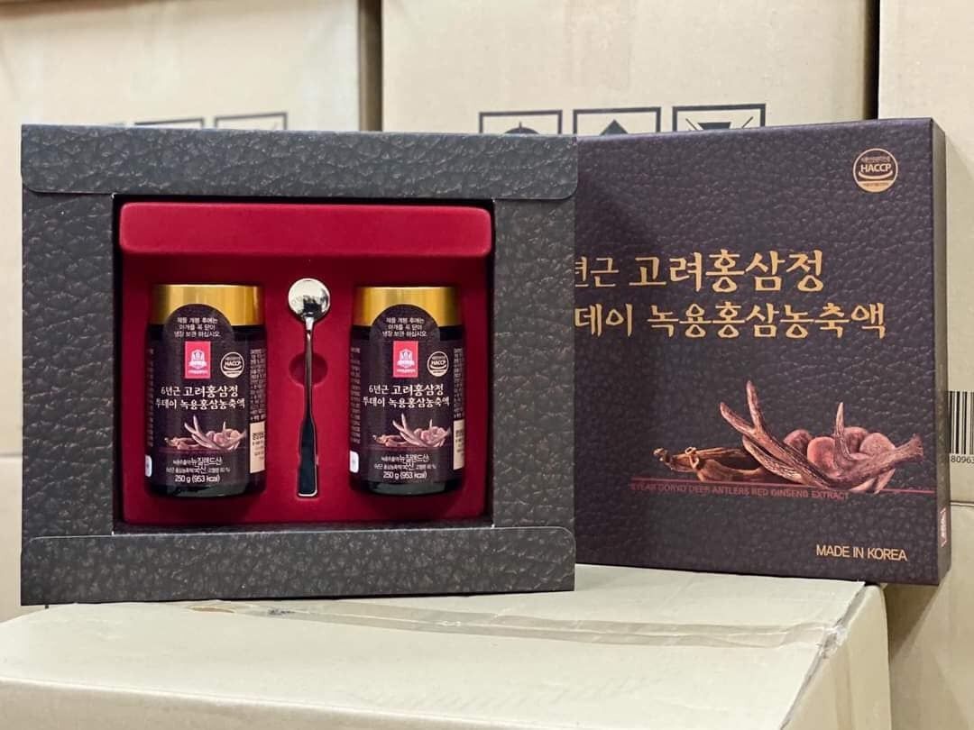 CAO HỒNG SÂM NHUNG HƯƠU GORYO HÀN QUỐC (1 HỘP 2 LỌ)