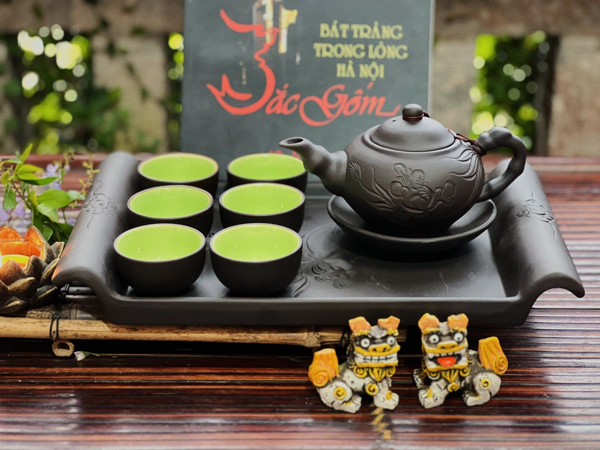 BỘ ẤM TRÀ TỬ SA BÁT TRÀNG