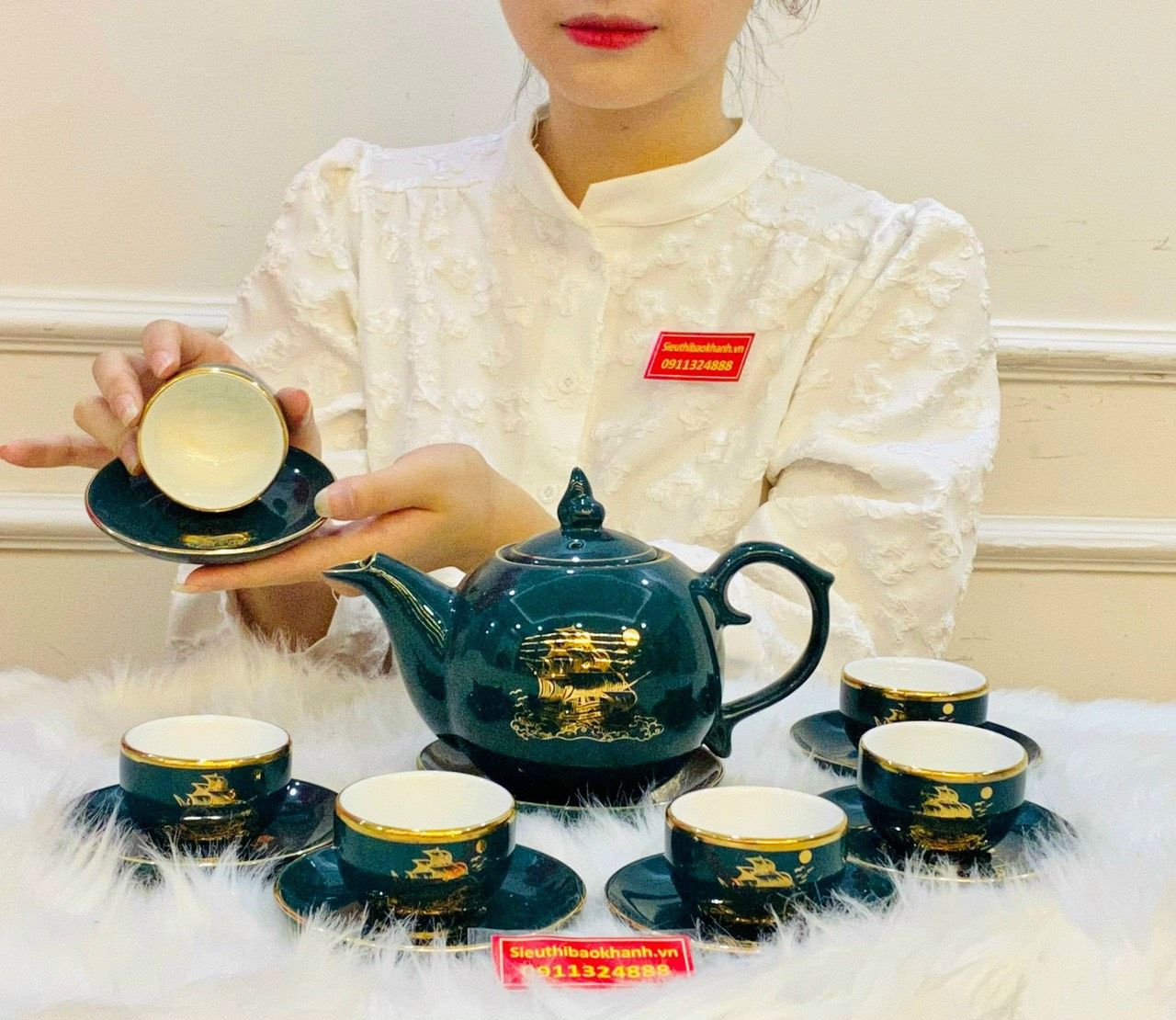 BỘ TRÀ ĐÀI CÁT XANH NGỌC THUẬN BUỒM