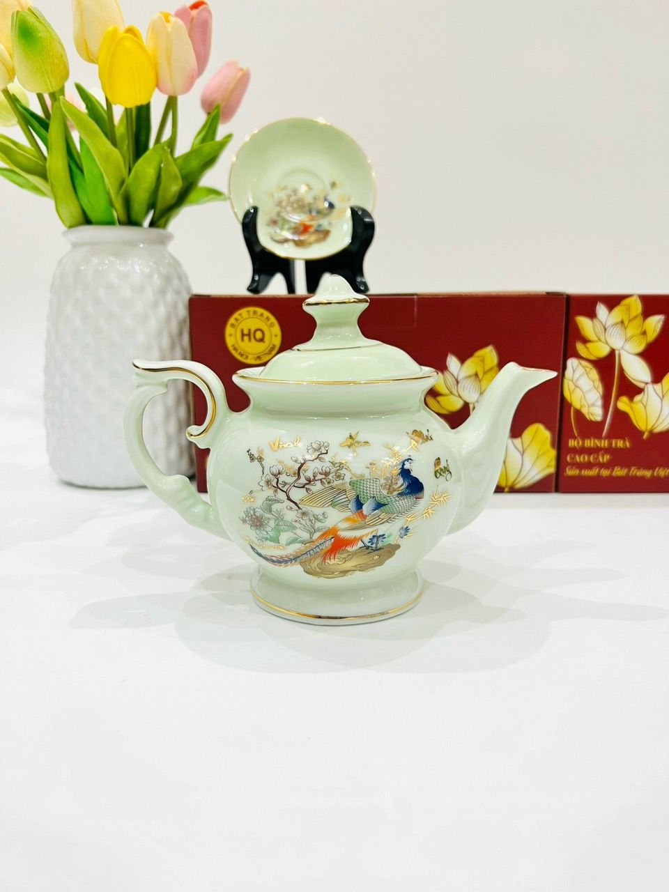 BỘ ẤM CHÉN PHÚ QUÝ NGỌC VINH 650ML