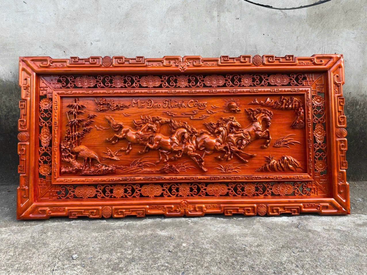 TRANH GỖ MÃ ĐÁO THÀNH CÔNG (97-197-5-6cm)