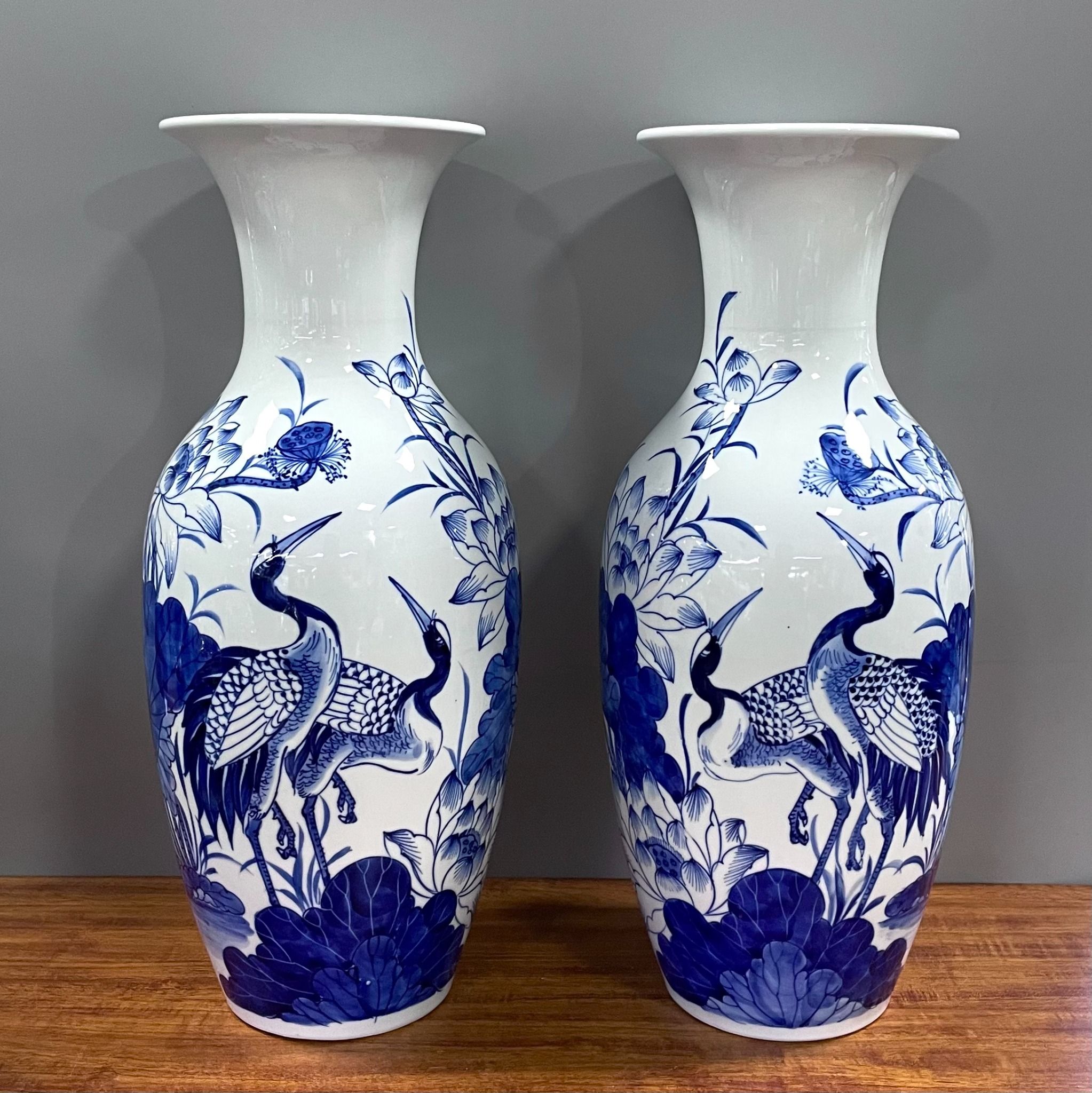 LỤC BÌNH HOẠ TIẾT ĐÀN CÒ 50CM