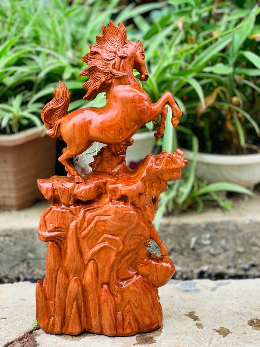 TƯỢNG SONG MÃ UYÊN ƯƠNG 40CM