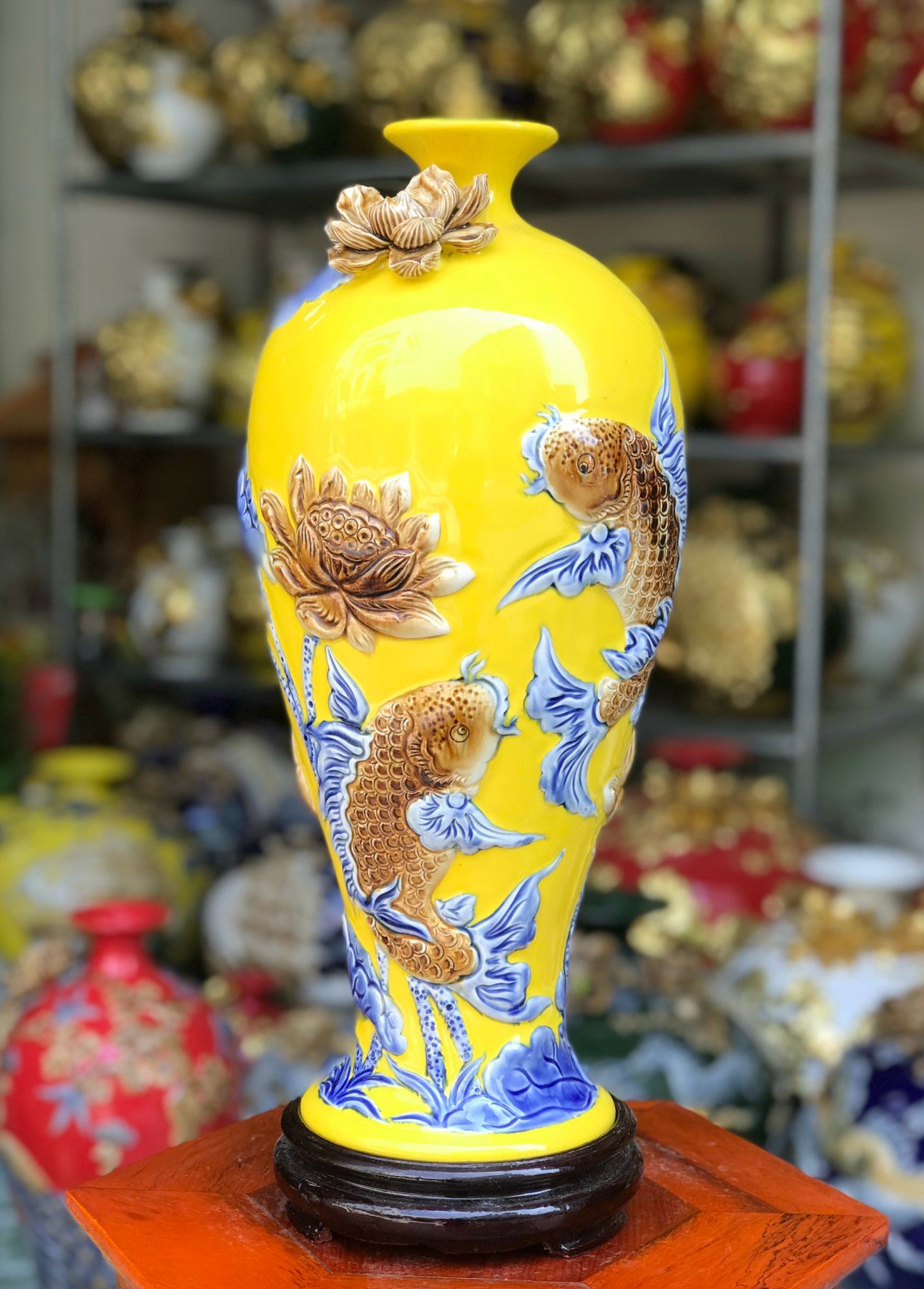 MAI BÌNH SEN CÁ PHONG THUỶ (PHI 20 - 42CM)