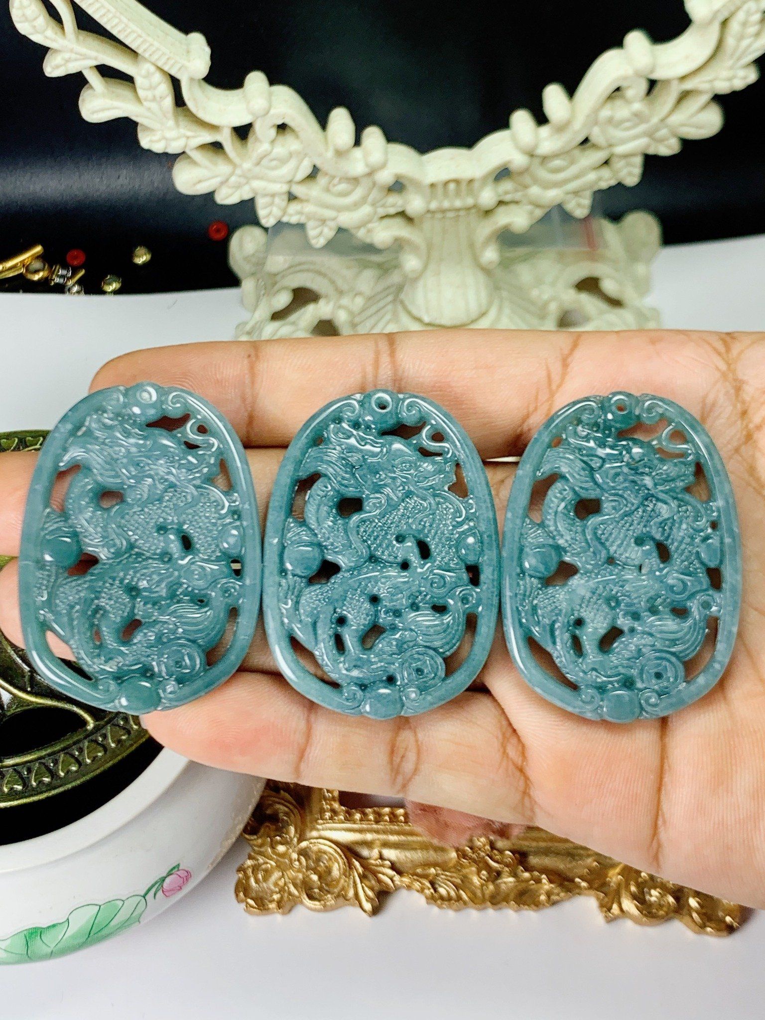 MẶT DÂY RỒNG LAM NGỌC JADE