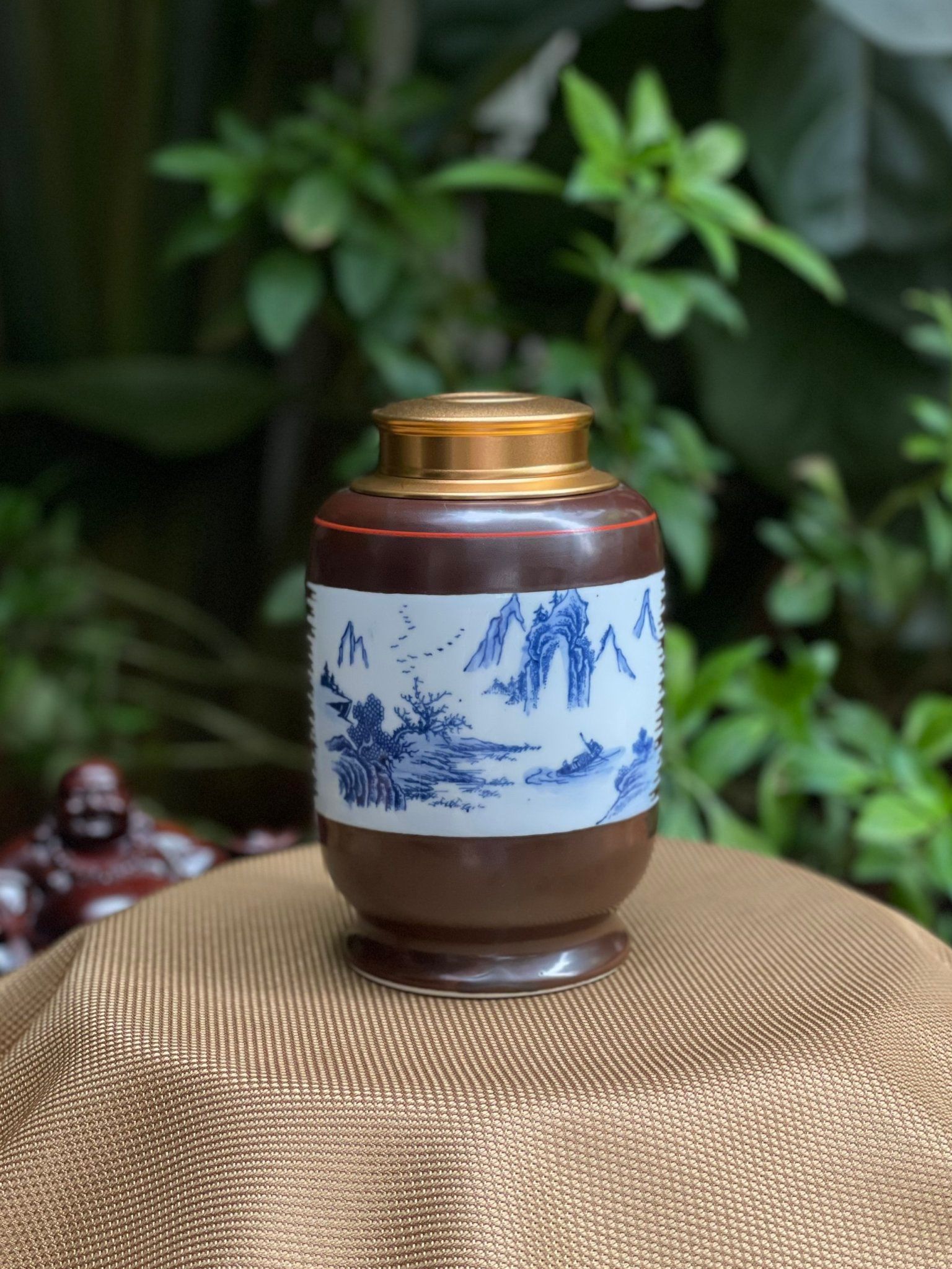 HŨ ĐỰNG TRÀ KHÔ GỐM BÁT TRÀNG DÁNG DÀI