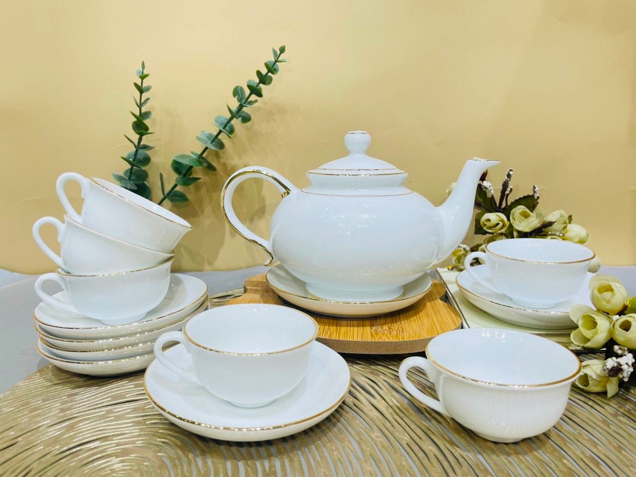 BỘ ẤM CHÉN THIÊN AN CHỈ VÀNG 600ML