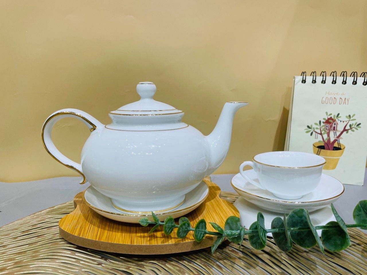 BỘ ẤM CHÉN THIÊN AN CHỈ VÀNG 600ML