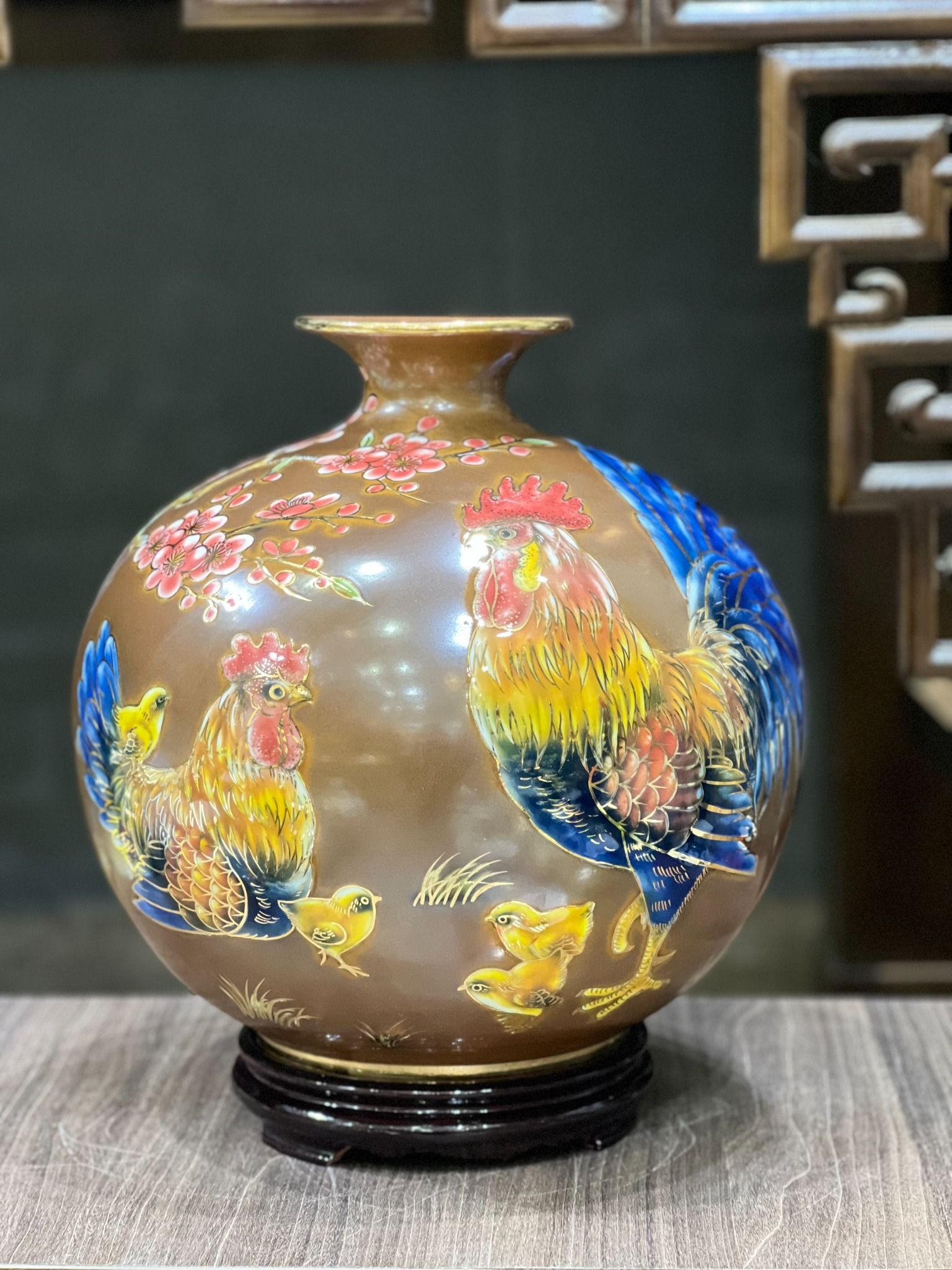 BÌNH HÚT LỘC ĐƠN CẢNH GÀ TRỐNG