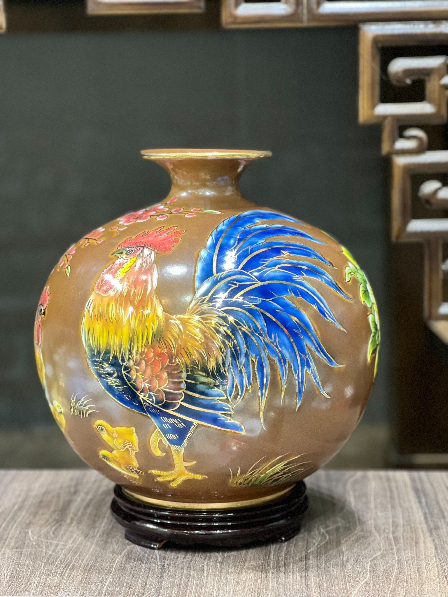 BÌNH HÚT LỘC ĐƠN CẢNH GÀ TRỐNG