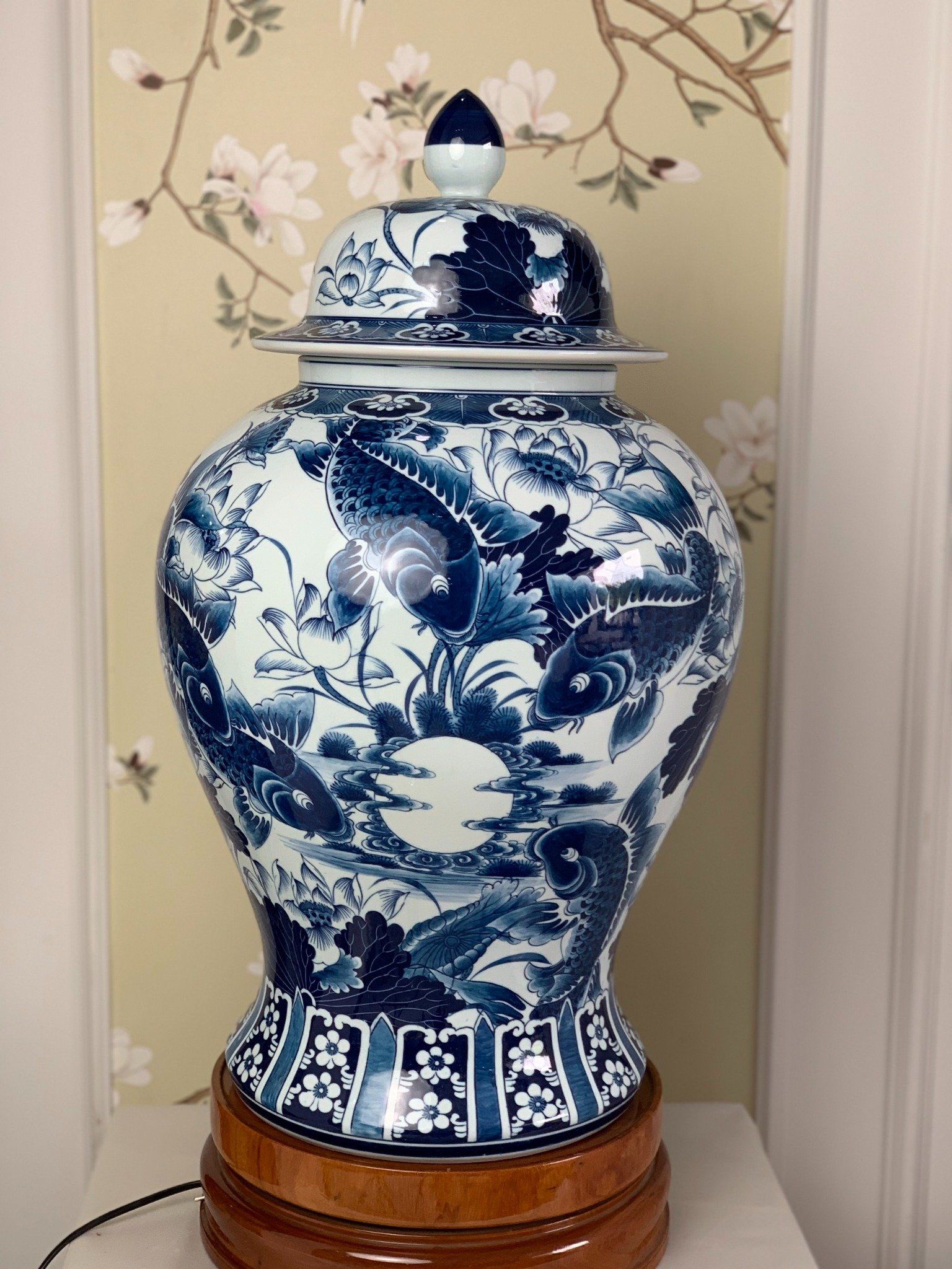 CHOÉ PHONG THUỶ VẼ HÌNH CÁ CHÉP (2 SIZE 35CM VÀ 38CM)