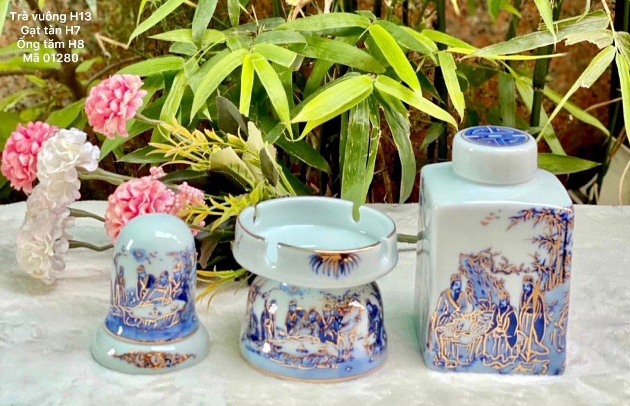 BỘ 3 MÓN PHỤ KIỆN TRÀ BỌC ĐỒNG MEN LAM
