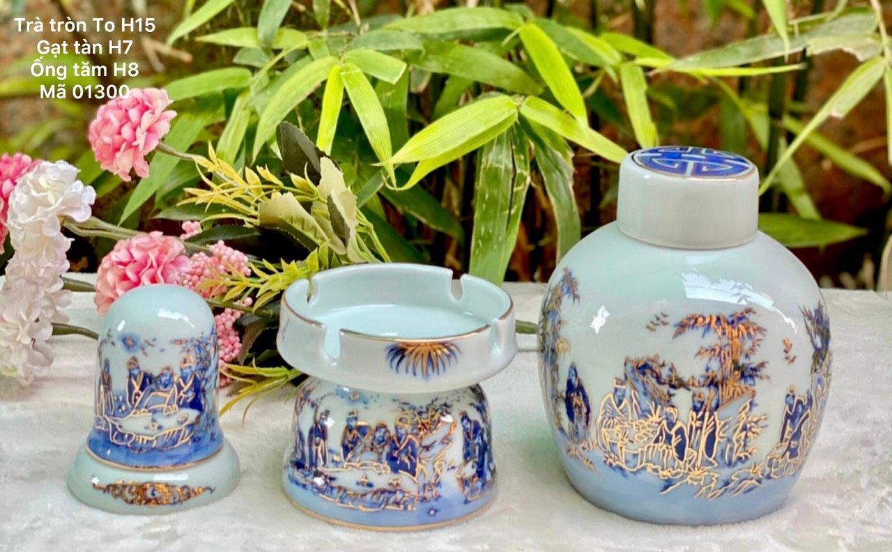 BỘ 3 MÓN PHỤ KIỆN TRÀ BỌC ĐỒNG MEN LAM