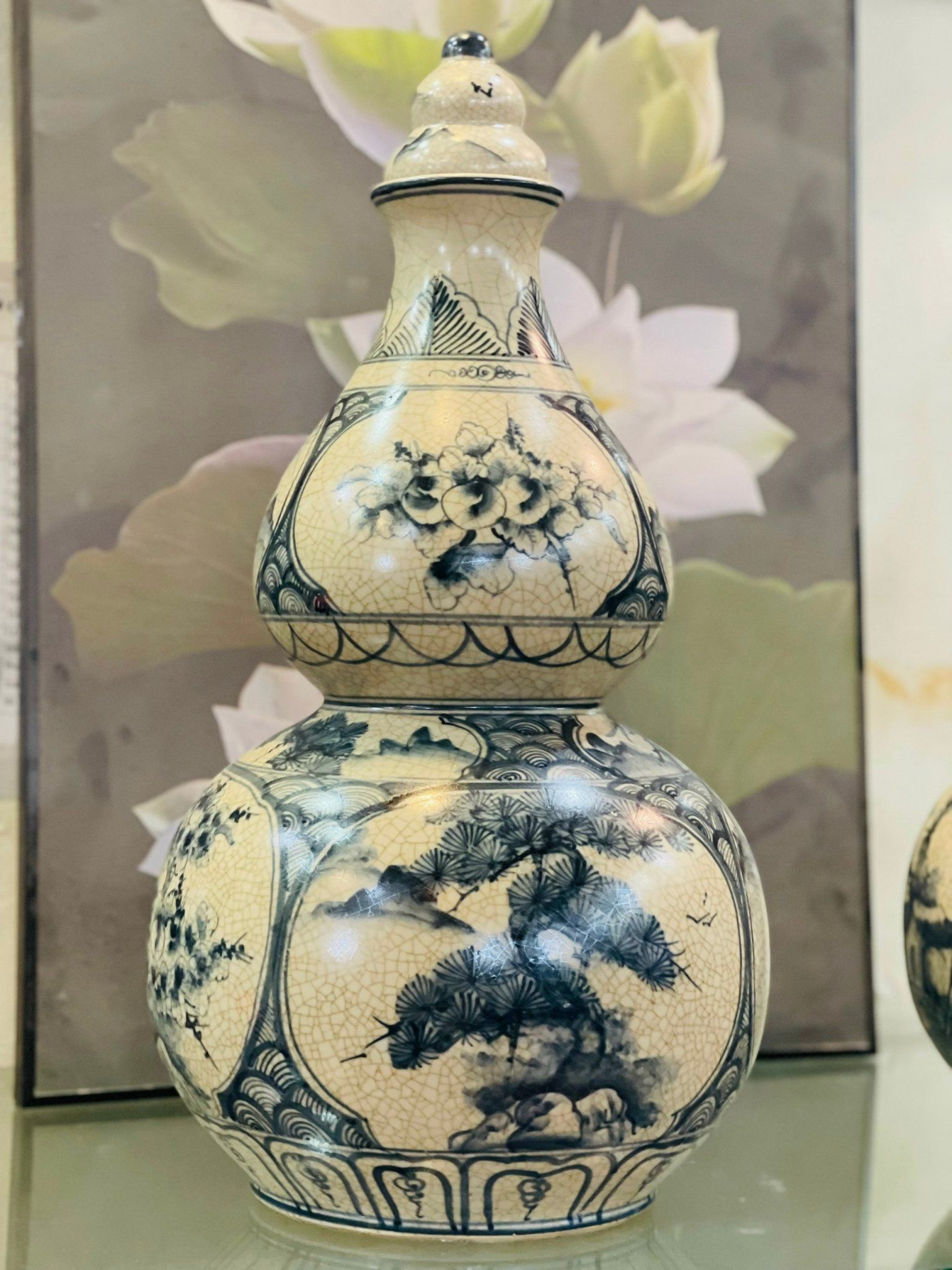 HỒ LÔ TÀI LỘC MEN RẠN CAO 52CM