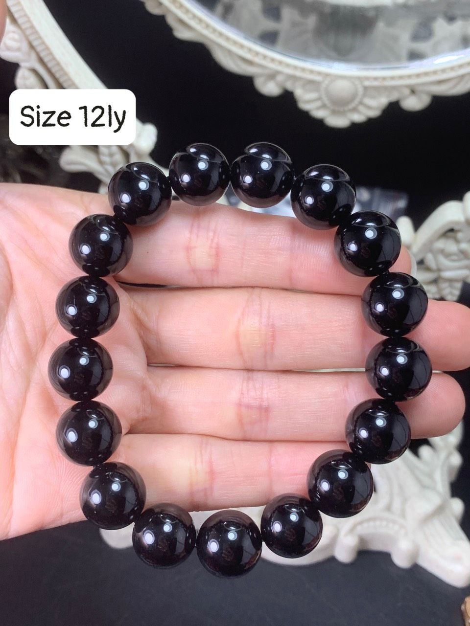 Vòng tay mã não đen Size 12ly và 14ly