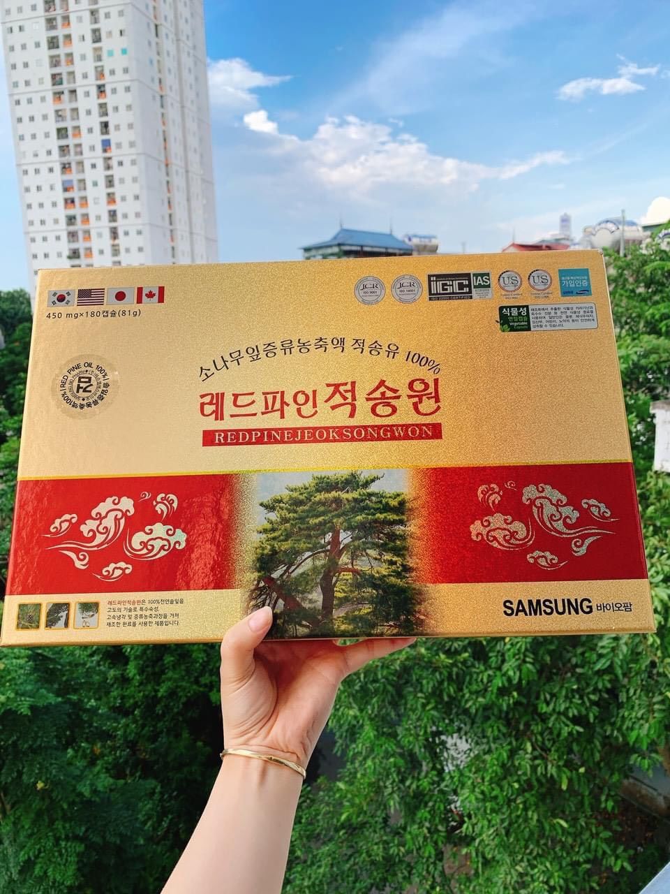 TINH DẦU THÔNG ĐỎ HÀN QUỐC HỘP 180 VIÊN