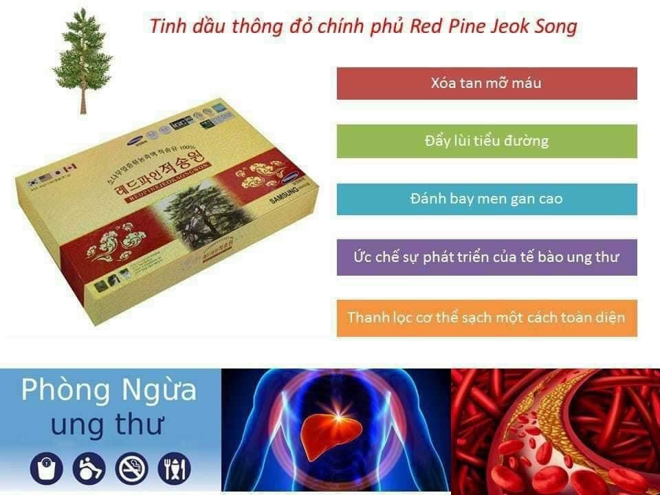 TINH DẦU THÔNG ĐỎ HÀN QUỐC HỘP 180 VIÊN