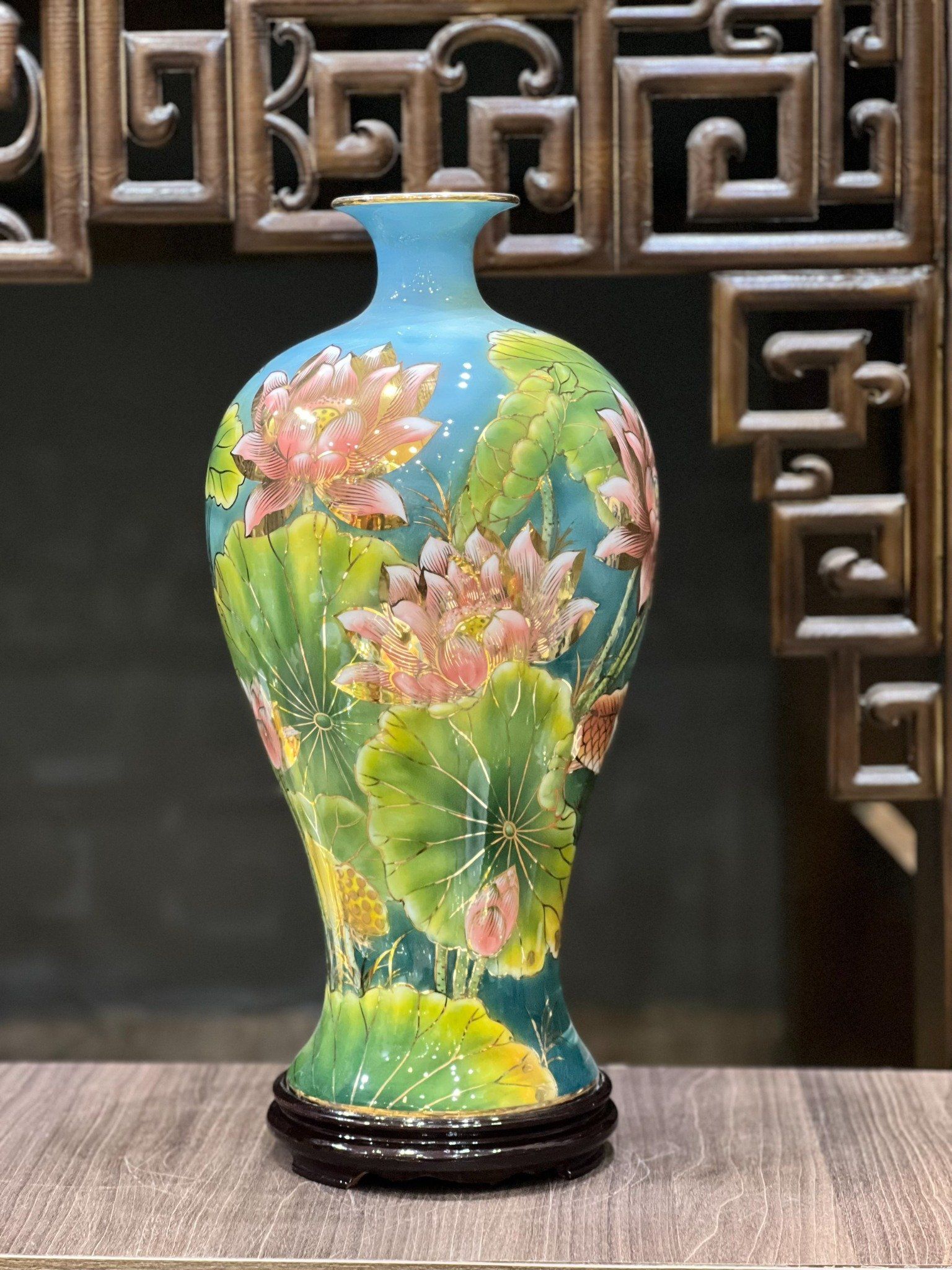MAI BÌNH SEN CÁ HÚT LỘC 50CM
