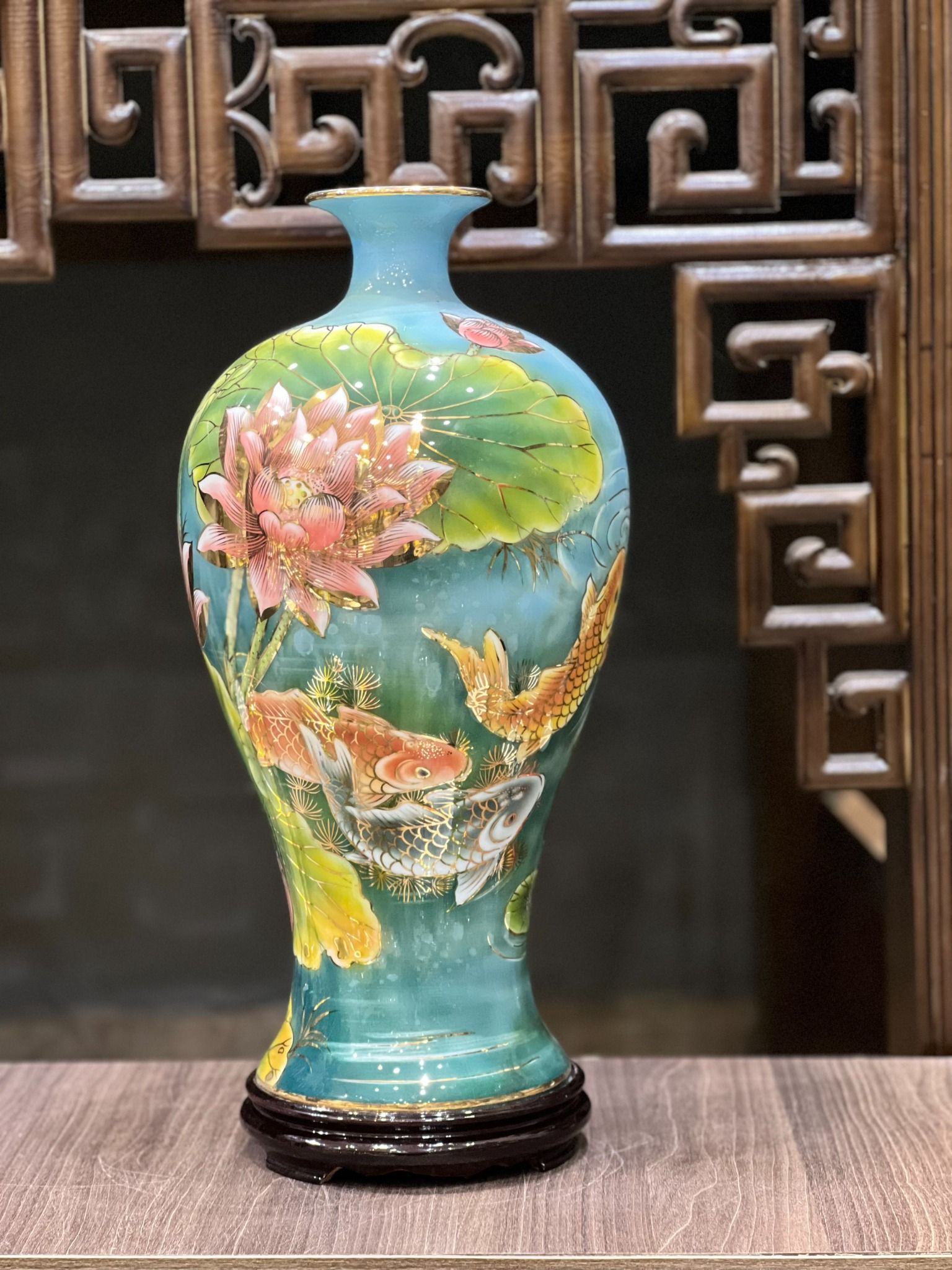 MAI BÌNH SEN CÁ HÚT LỘC 50CM