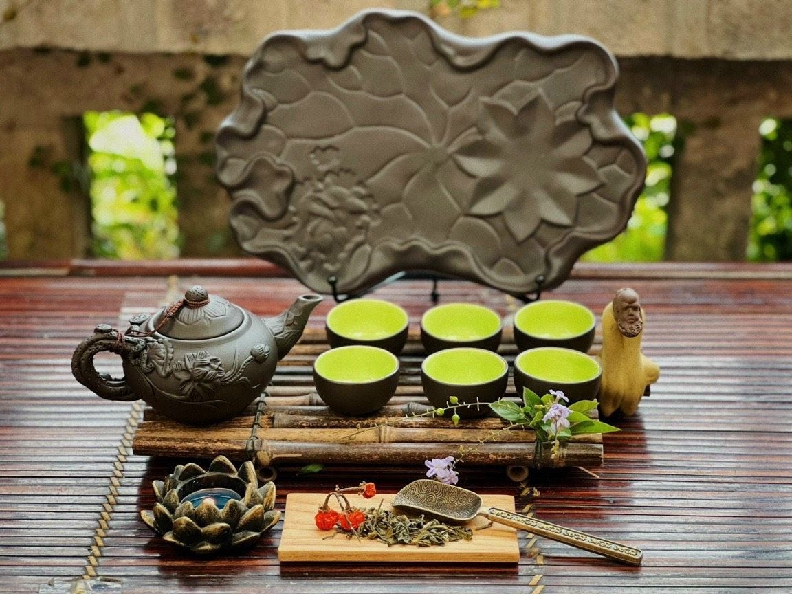 BỘ ẤM CHÉN TỬU SA ĐẤT NUNG