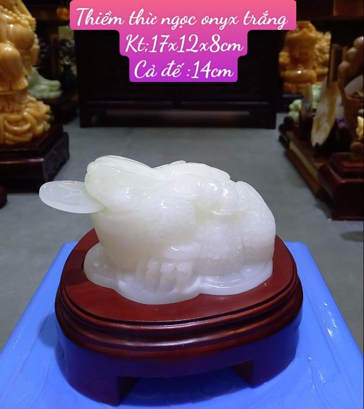 ĐÁ QUÝ Thiềm thừ ngọc onyx trắng