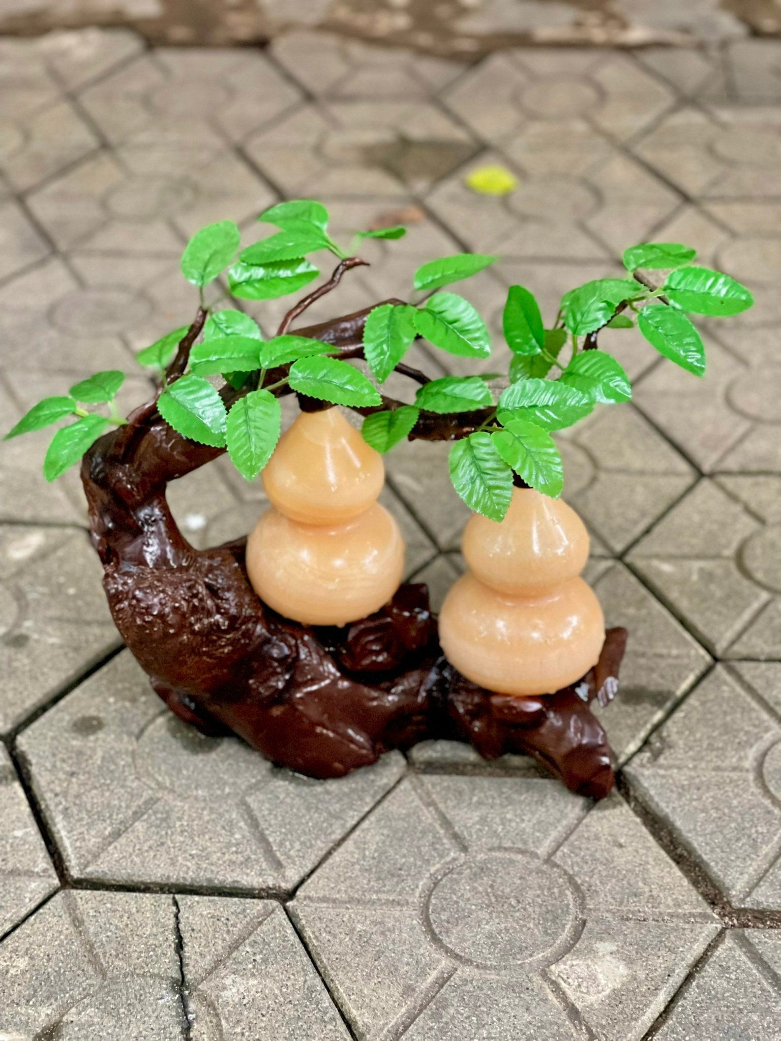 CÂY HỒ LÔ ĐÔI HOÀNG LONG TÀI LỘC (32x32cm)