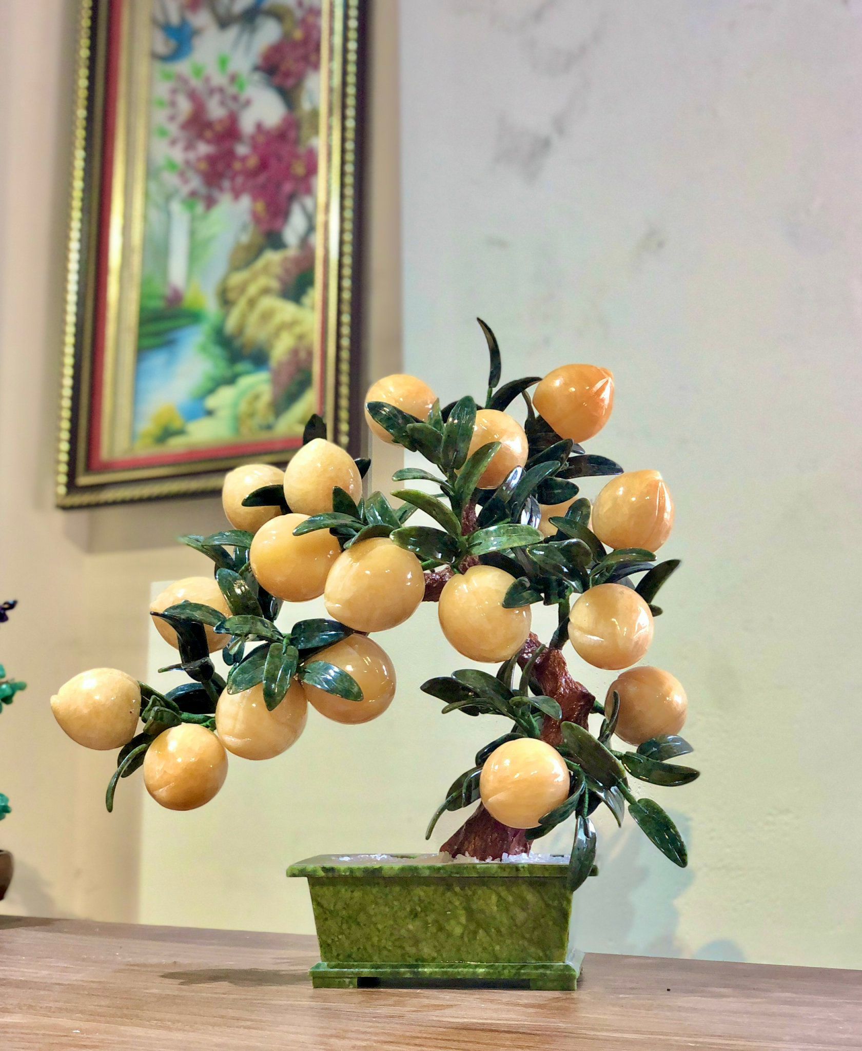 CÂY ĐÀO HOÀNG LONG 18 QUẢ (KT 45x30CM)