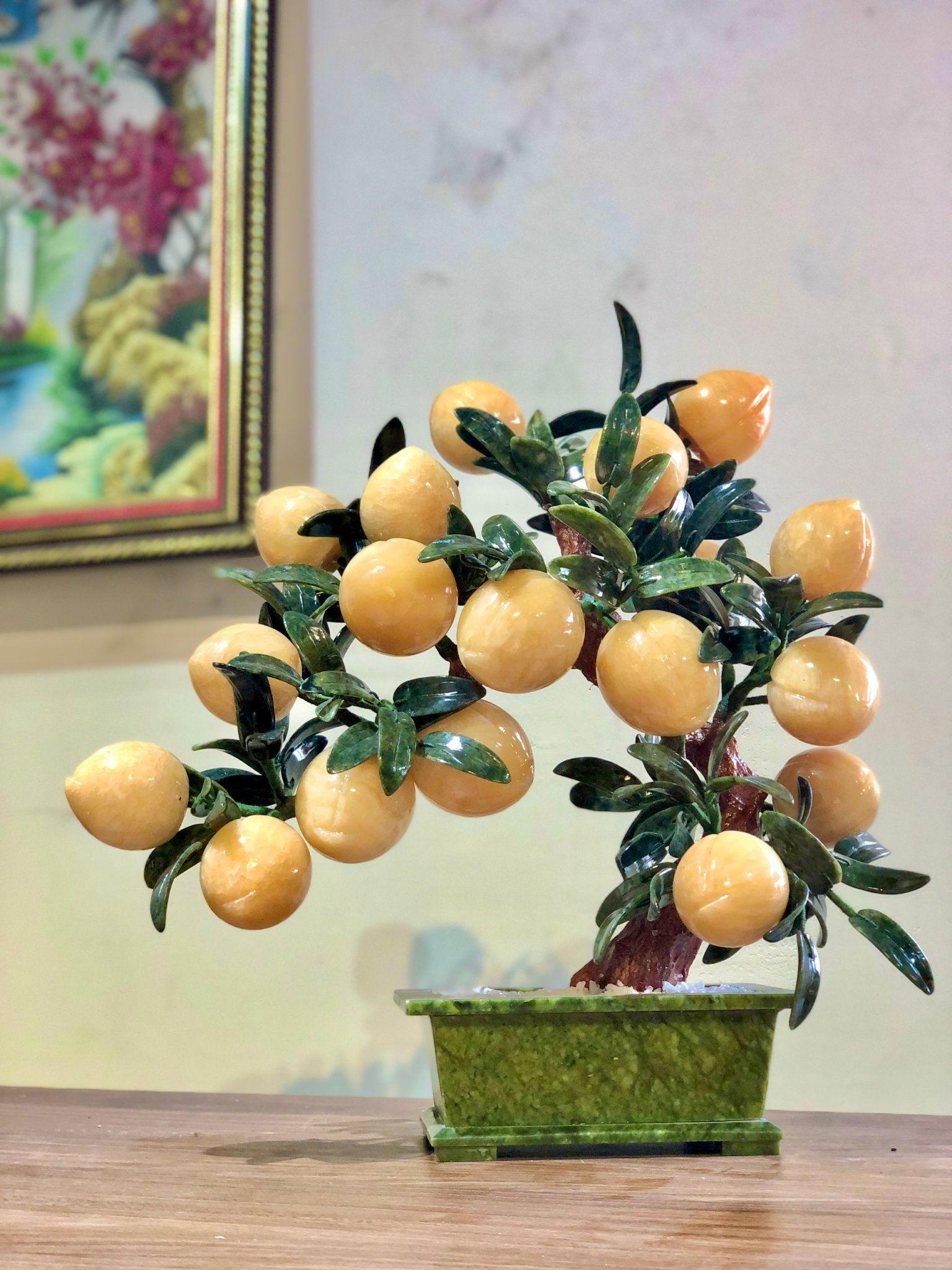 CÂY ĐÀO HOÀNG LONG 18 QUẢ (KT 45x30CM)