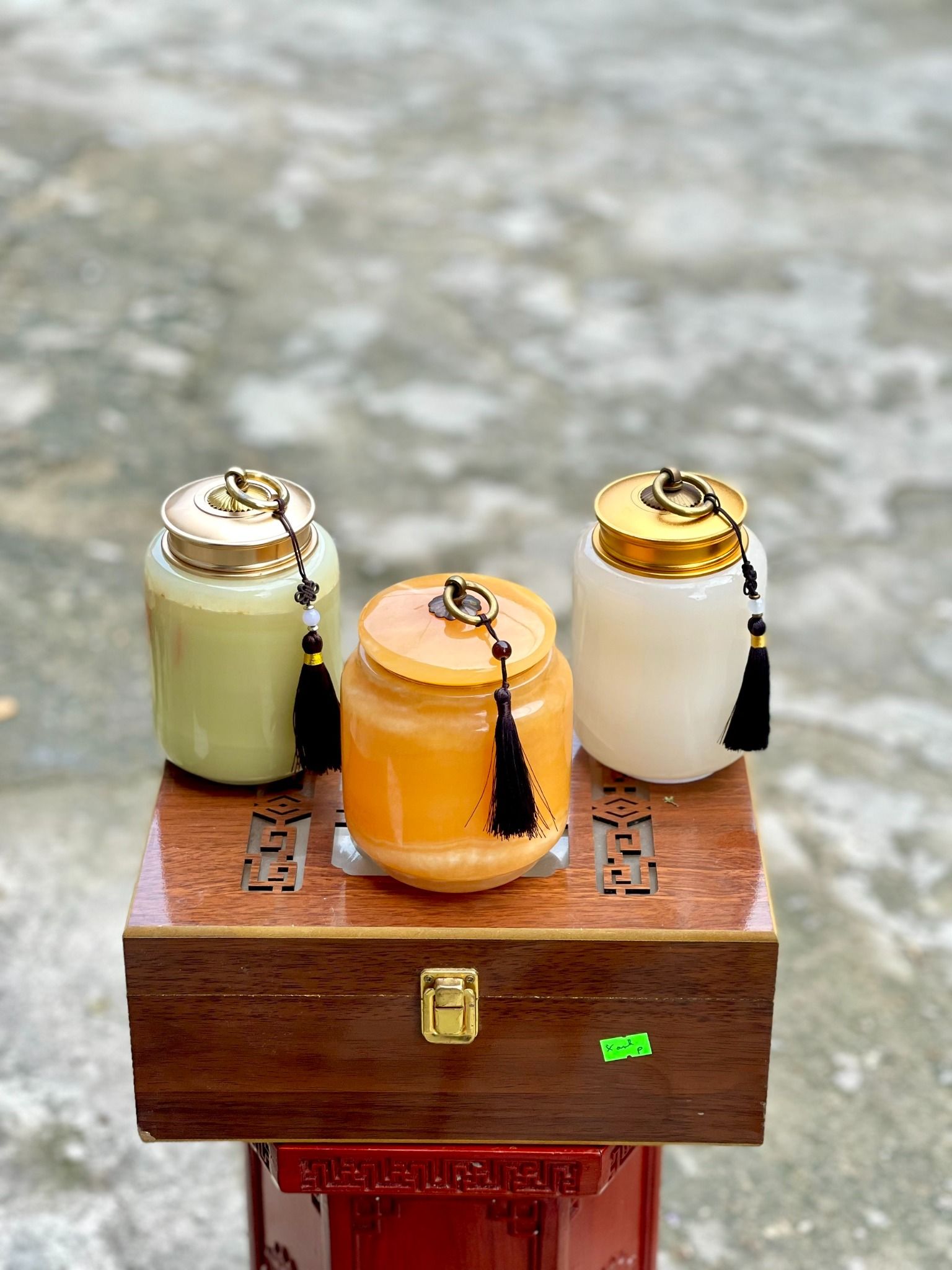 BỘ HŨ TRÀ NGỌC HOÀNG LONG - PAKISTAN - ONYX