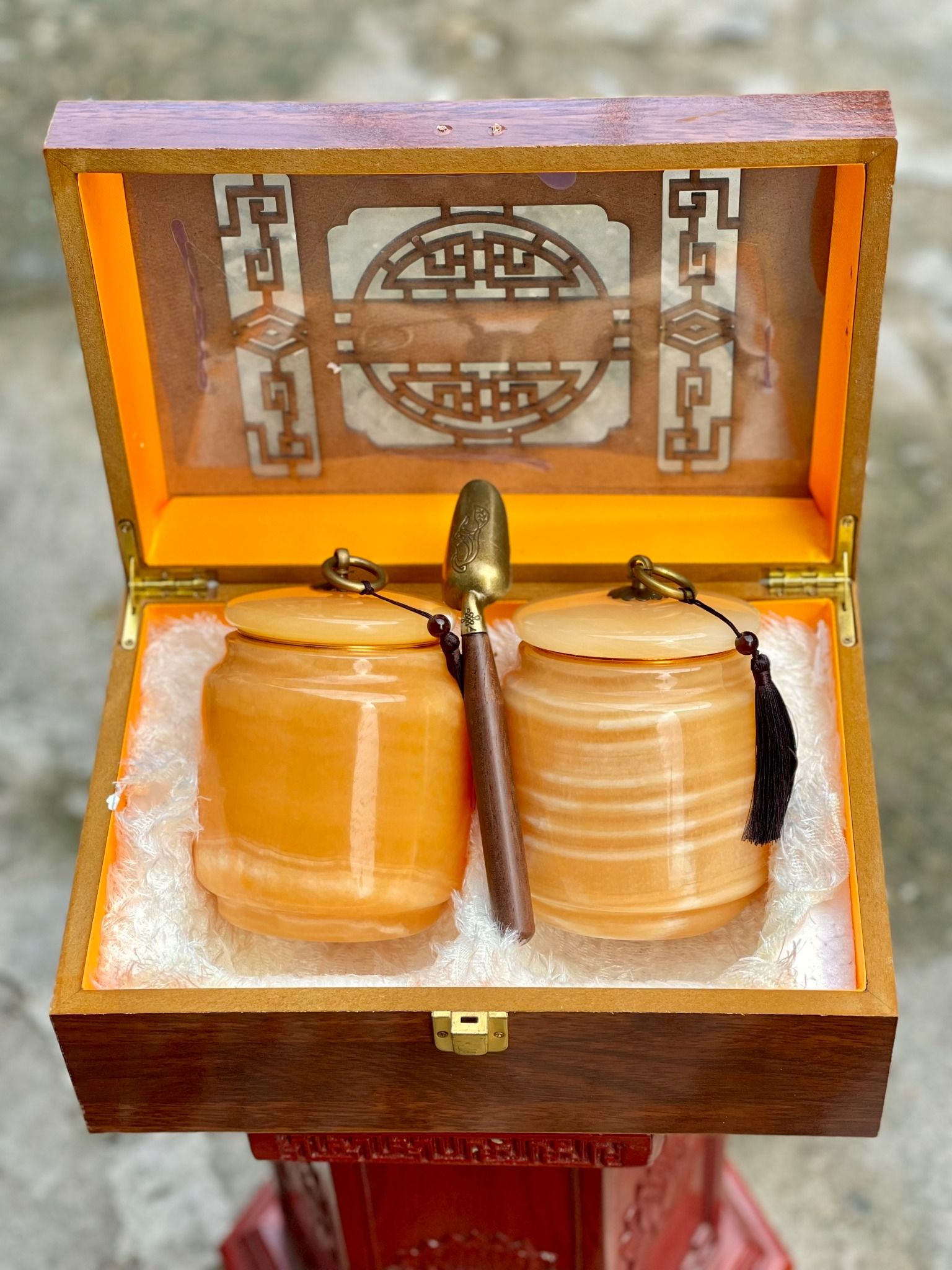 BỘ HŨ TRÀ NGỌC HOÀNG LONG - PAKISTAN - ONYX