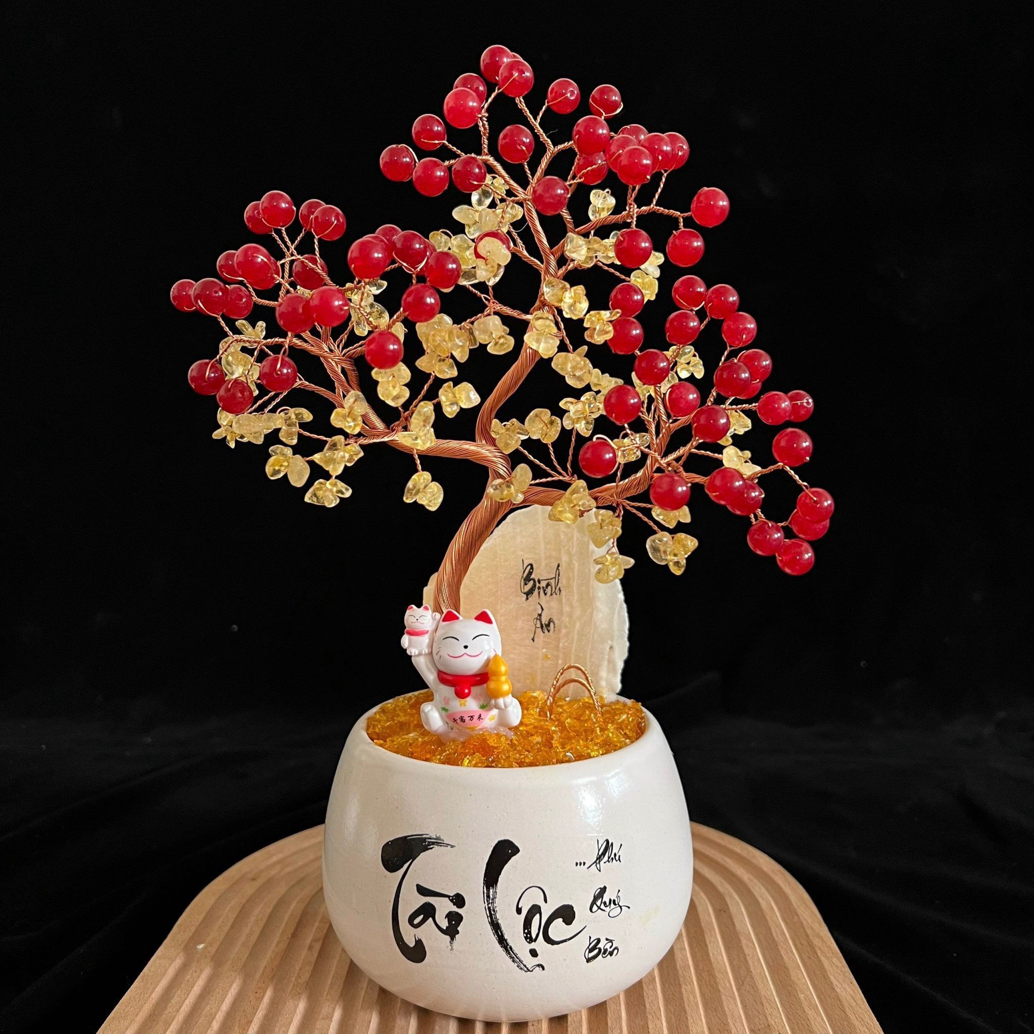 CÂY TÀI LỘC THẠCH ANH DÁNG TRUNG