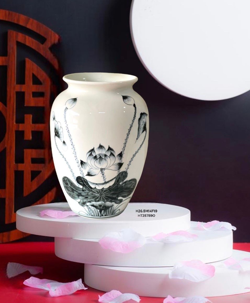 BÌNH HOA VẼ SEN TRÀM