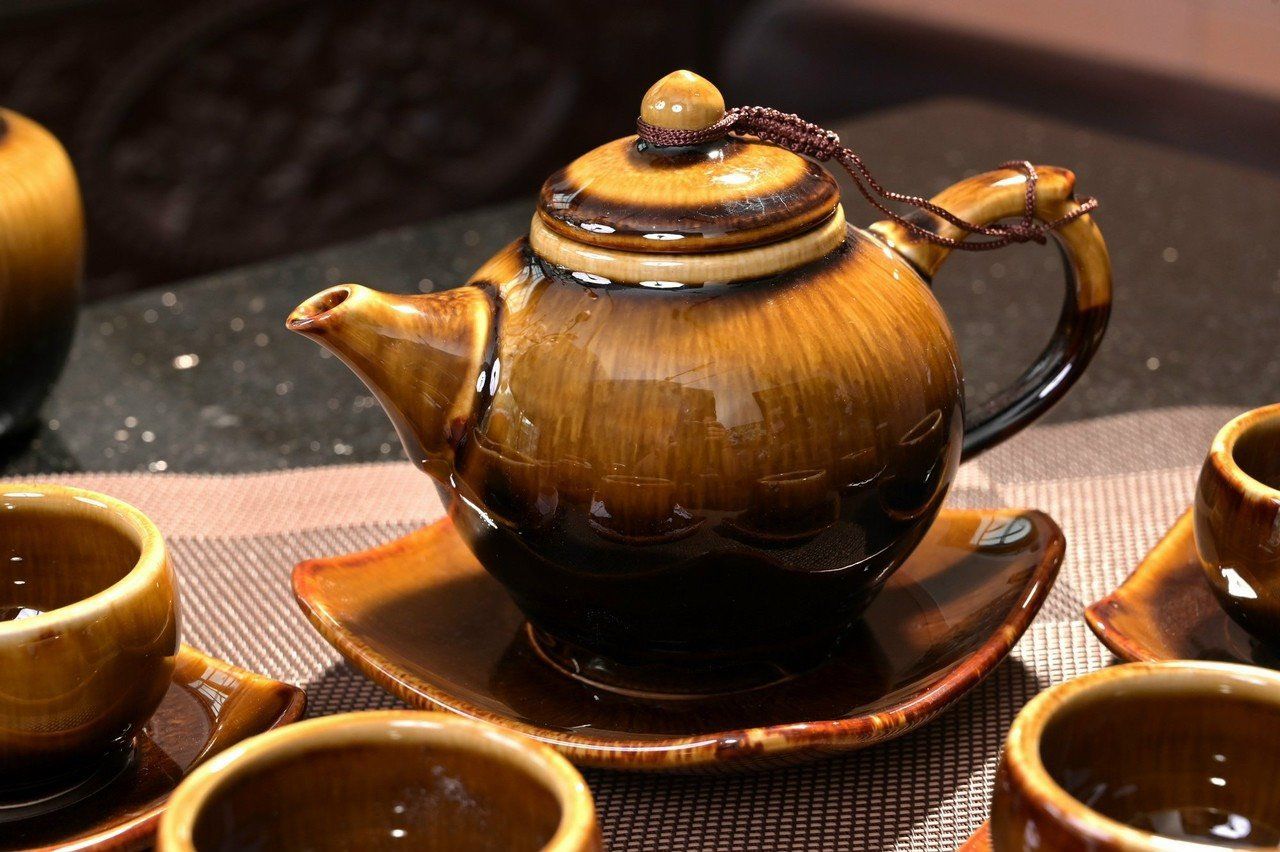 BỘ ẤM CHÉN BÁT TRÀNG MEN HỔ PHÁCH