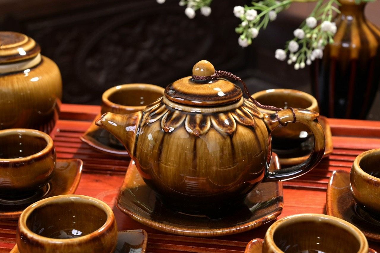 BỘ ẤM CHÉN BÁT TRÀNG MEN HỔ PHÁCH CAO CẤP