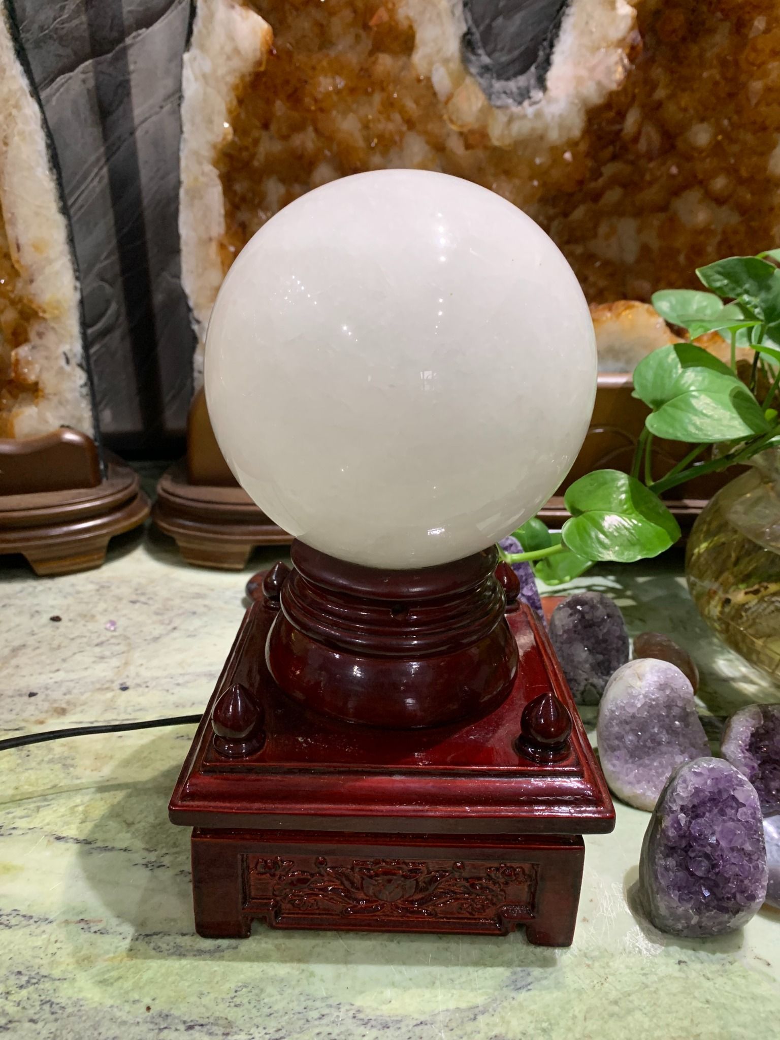 BI CẦU THẠCH ANH TRẮNG (ĐK13CM)