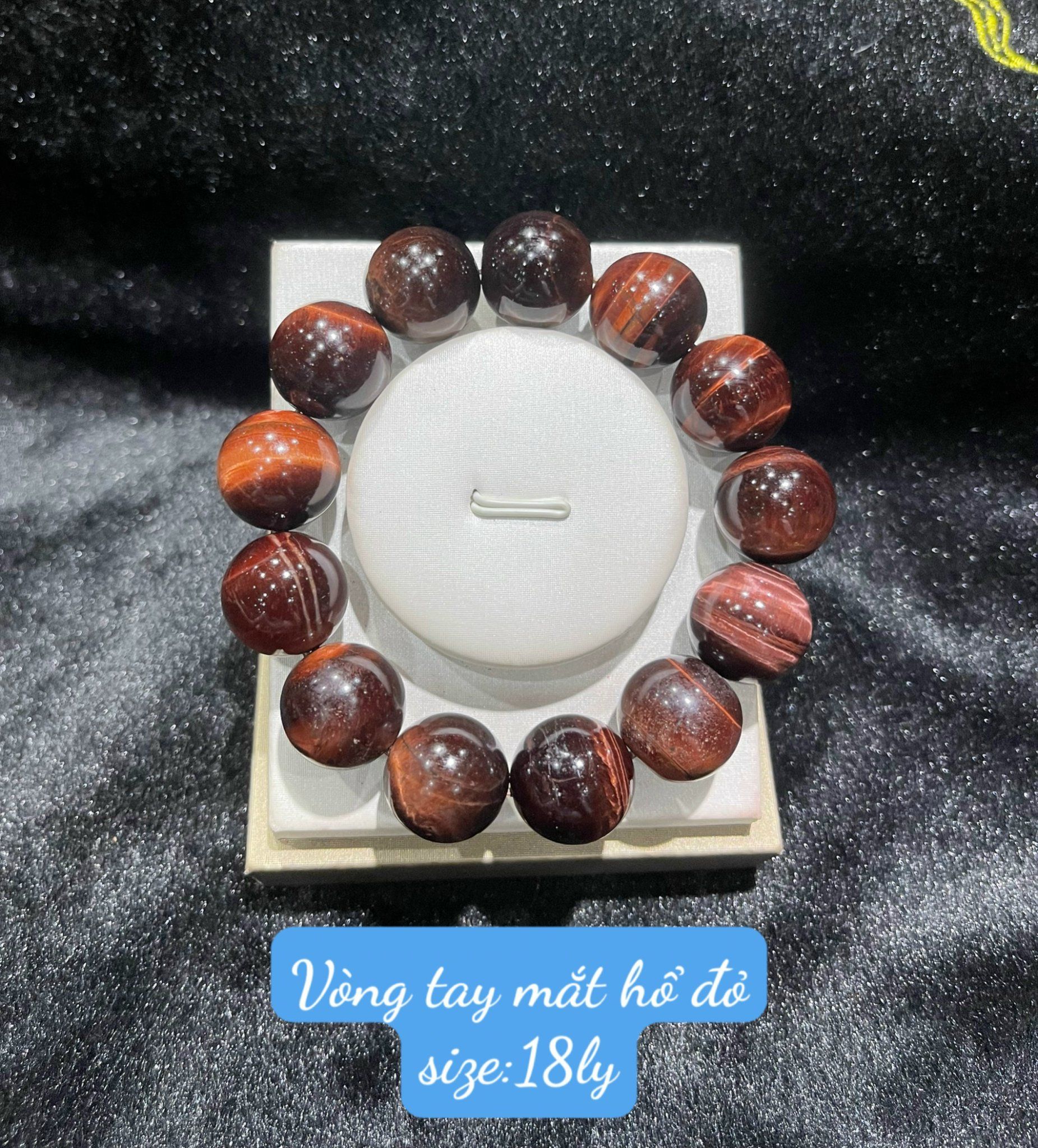 VÒNG TAY MẮT HỔ ĐỎ (SIZE 8,10,12,14,16 VÀ 18 LY)