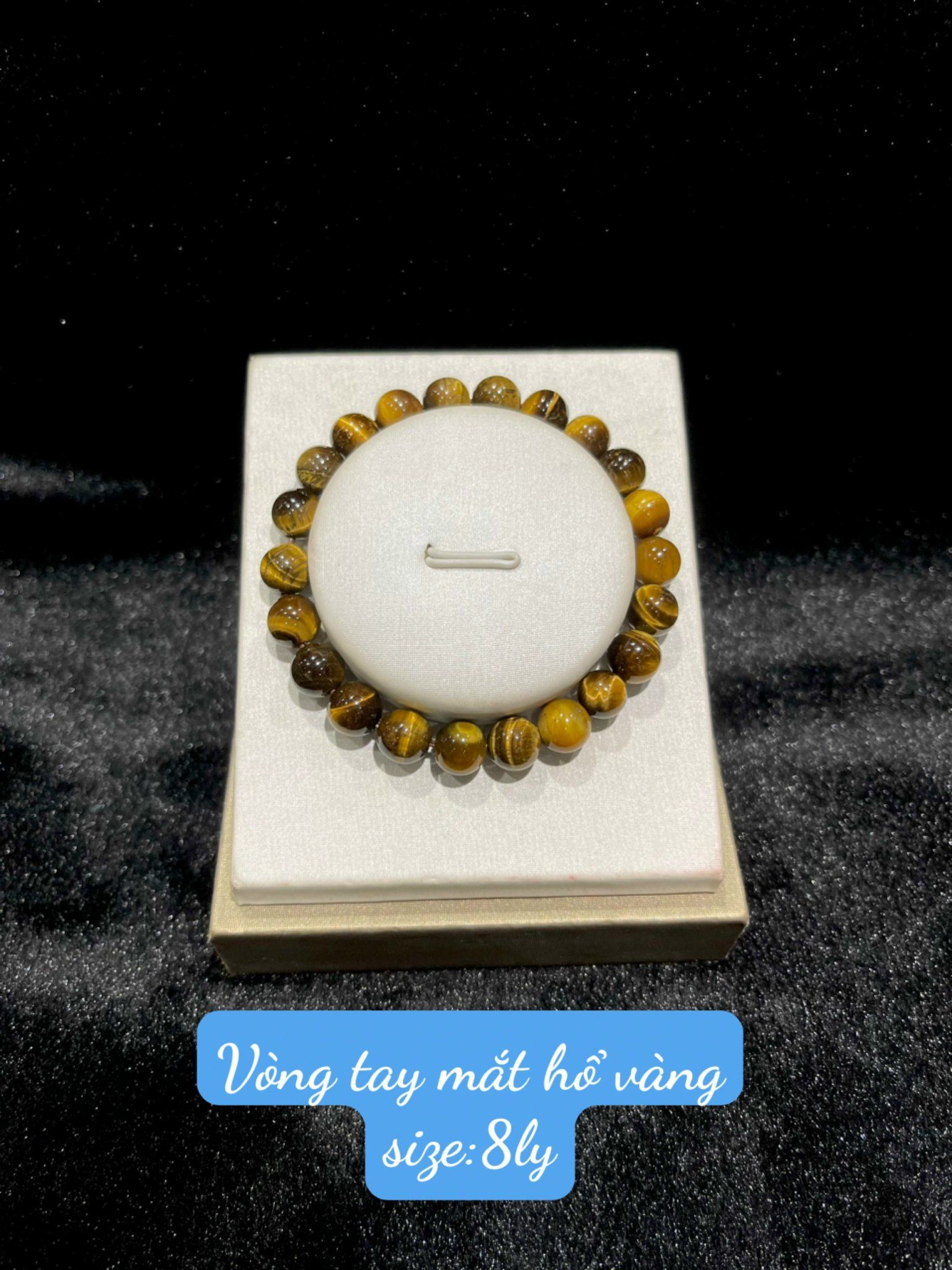 VÒNG TAY MẮT HỔ VÀNG (SIZE 8,10,12,14,16 VÀ 18 LY)