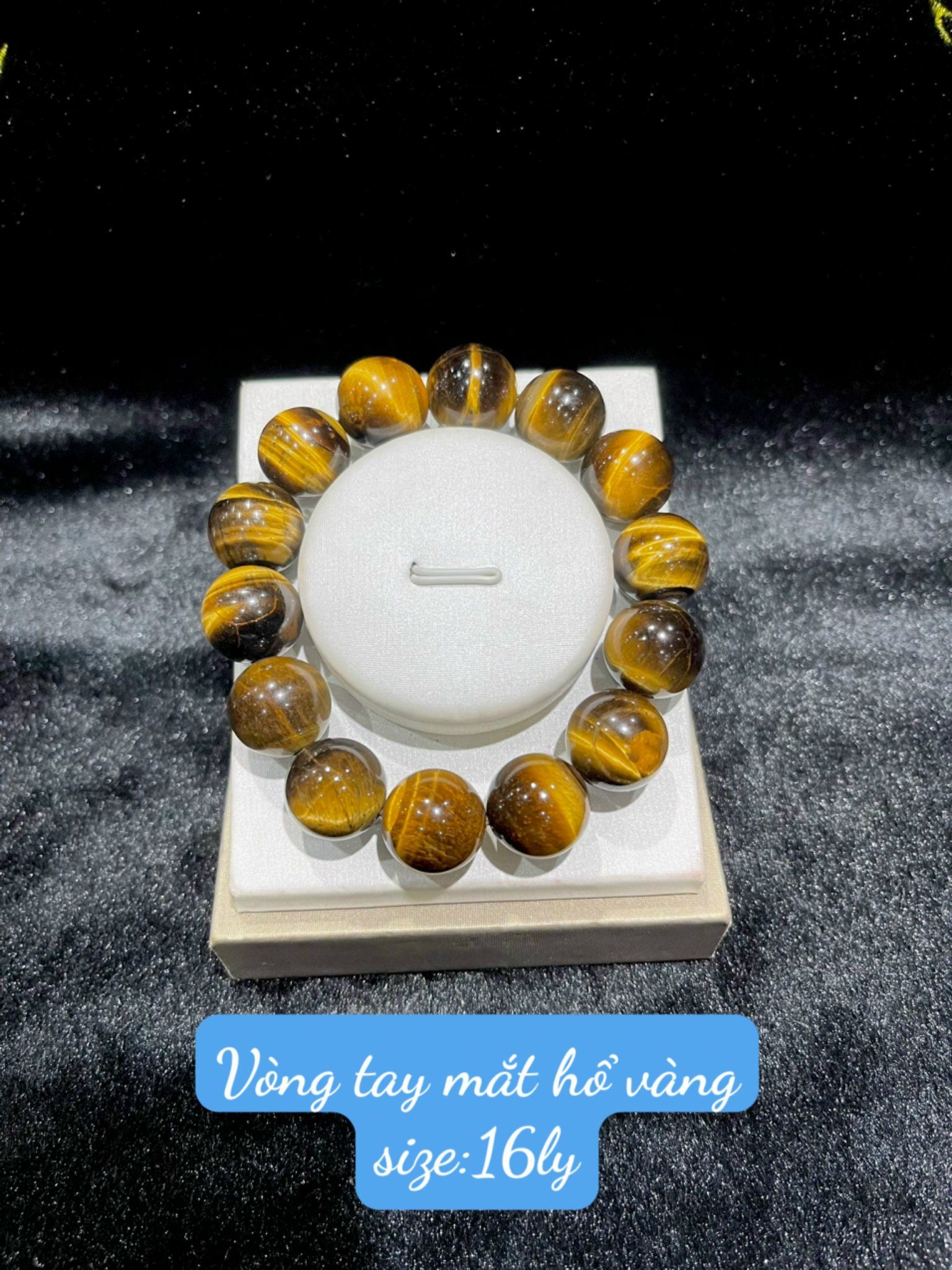 VÒNG TAY MẮT HỔ VÀNG (SIZE 8,10,12,14,16 VÀ 18 LY)